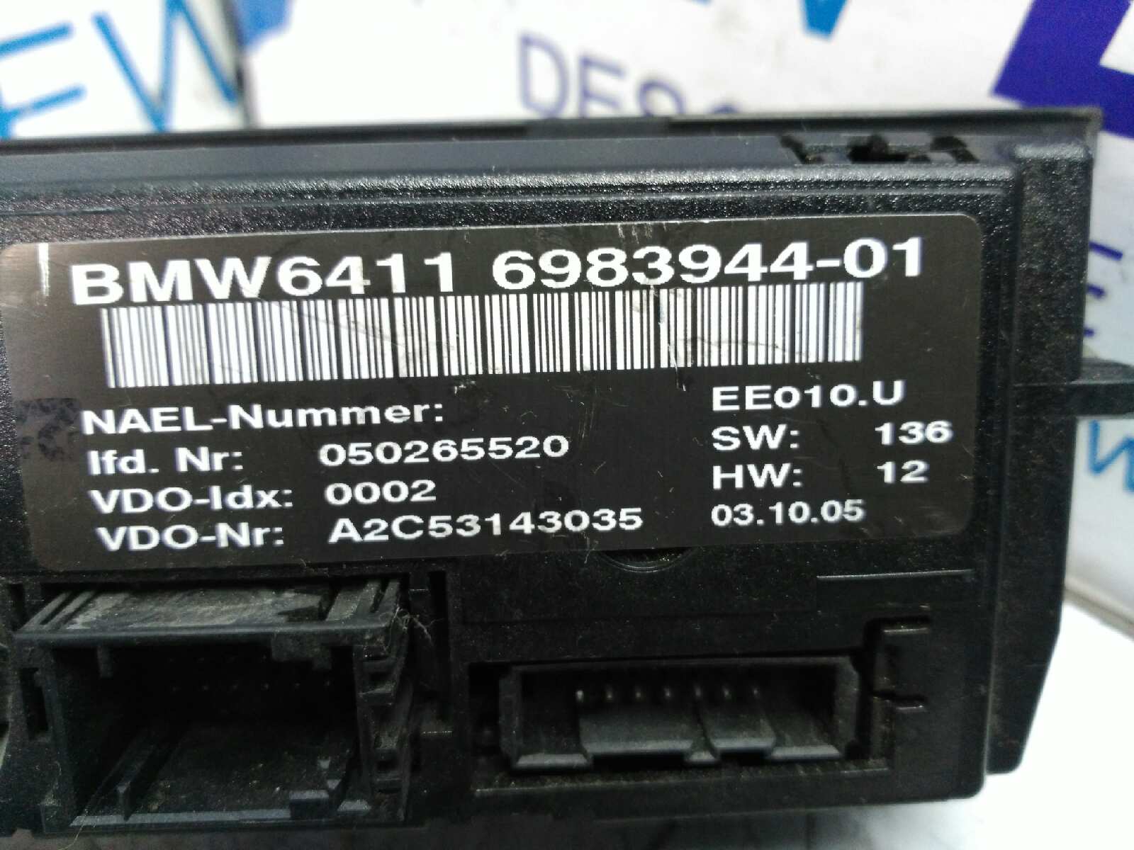 MANDO CLIMATIZADOR BMW SERIE 1 BERLINA (E81/E87) - vista 3