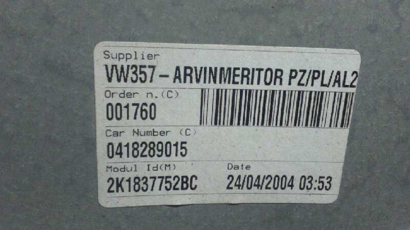 ELEVALUNAS DELANTERO DERECHO VOLKSWAGEN CADDY KA/KB (2C) - vista 4