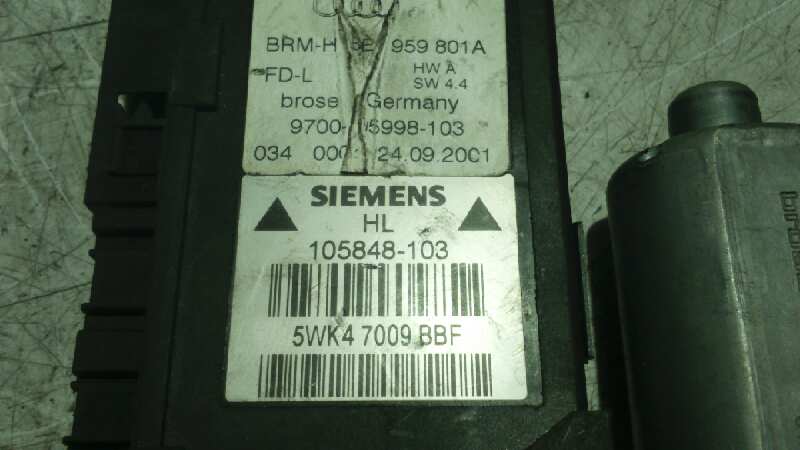 MOTOR ELEVALUNAS TRASERO IZQUIERDO AUDI A4 BERLINA (8E) - vista 4