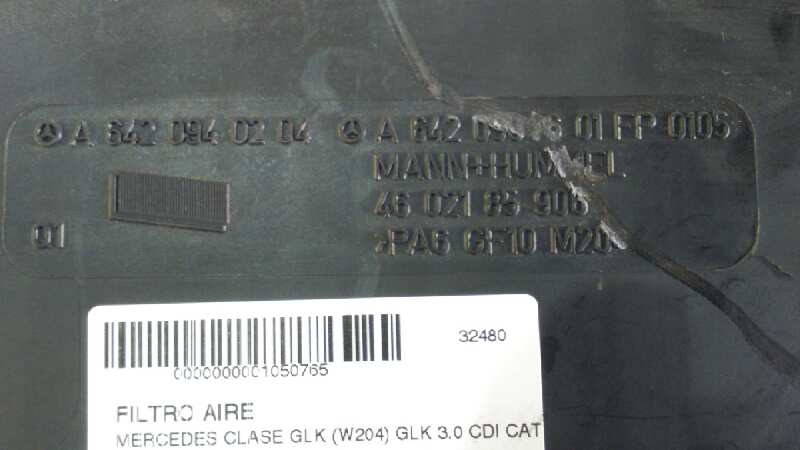 CAJA FILTRO AIRE MERCEDES-BENZ CLASE GLK (W204) GLK - vista 4
