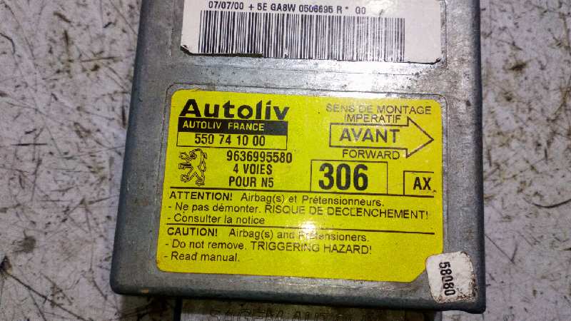CENTRALITA AIRBAG PEUGEOT 306 BERLINA 3/4/5 PUERTAS (S2) - vista 4