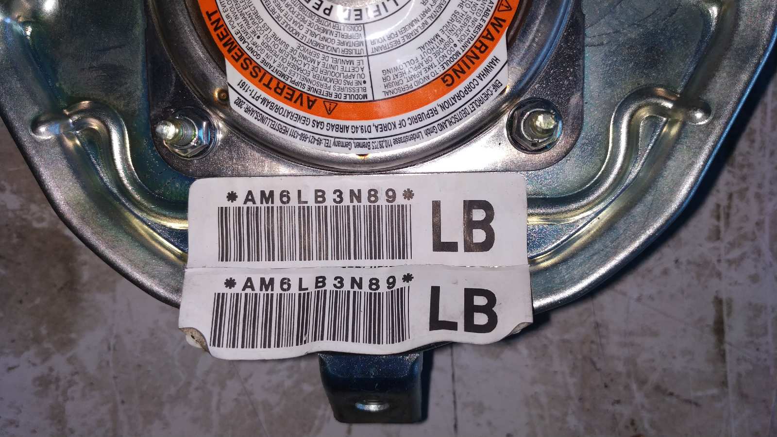 AIRBAG DELANTERO IZQUIERDO CHEVROLET MATIZ 1.0 - vista 2