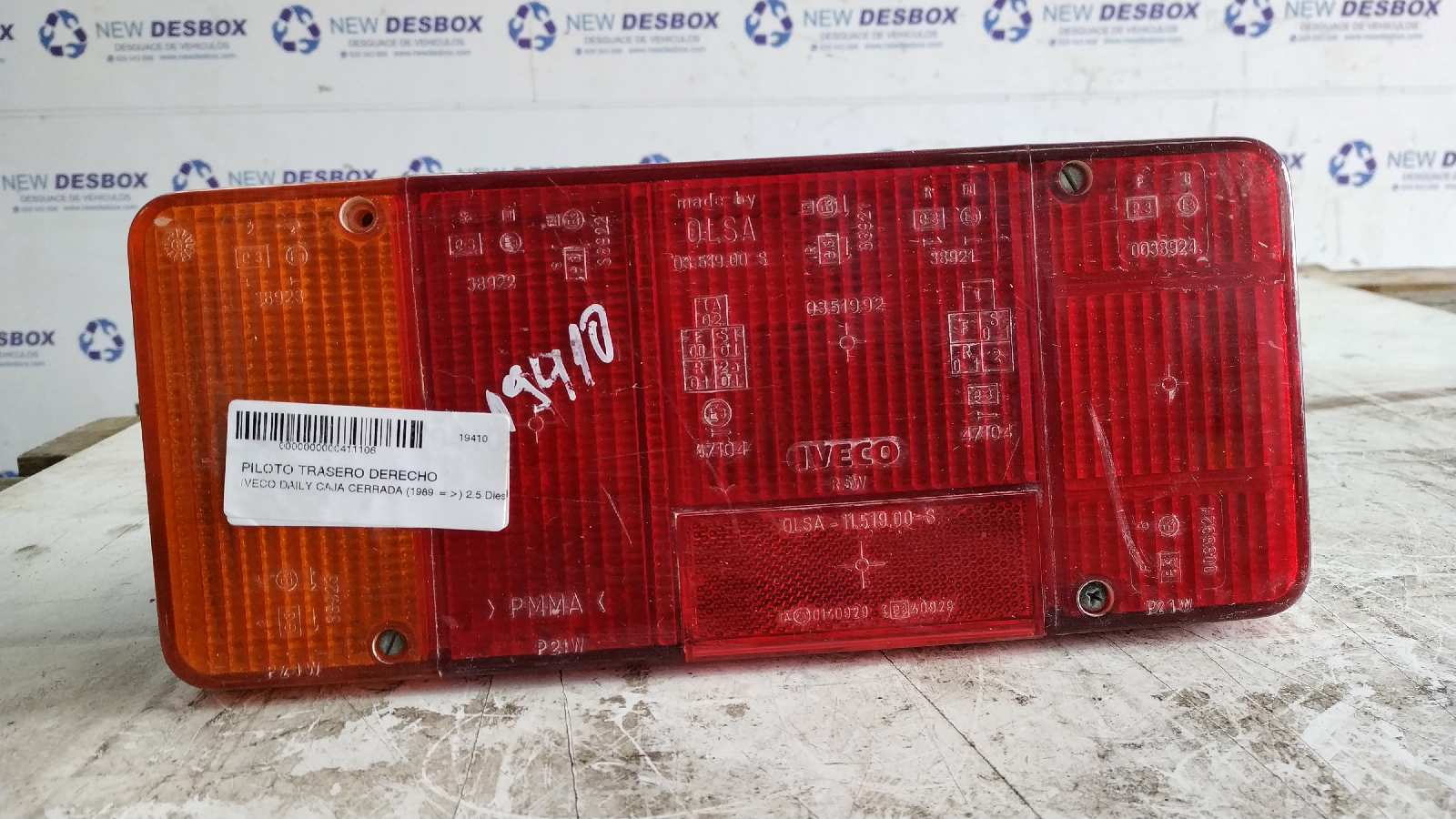 PILOTO TRASERO DERECHO IVECO DAILY CAJA CERRADA (1989 =>)