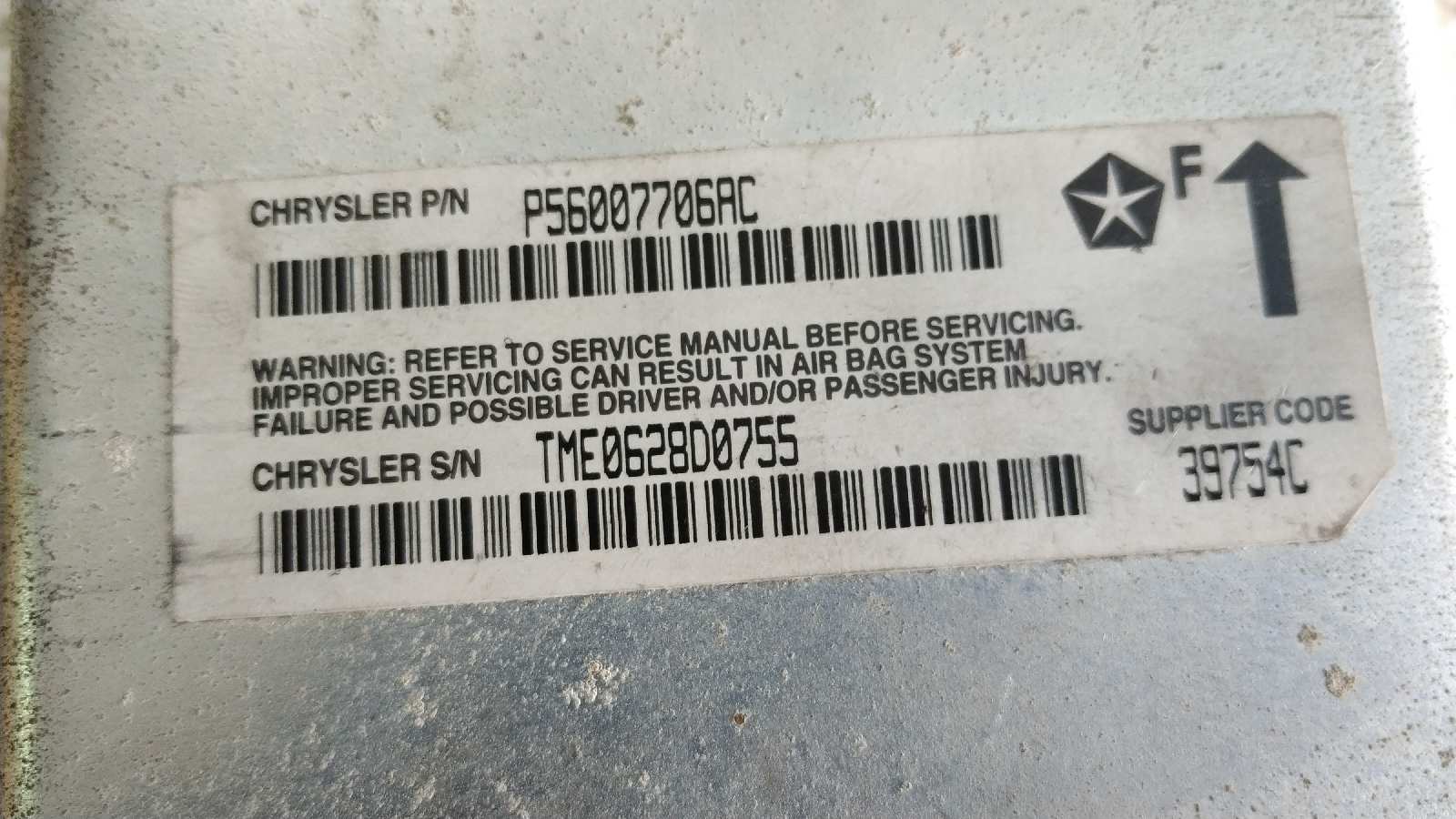 CENTRALITA AIRBAG CHRYSLER JEEP GR.CHEROKEE (ZJ) - vista 4