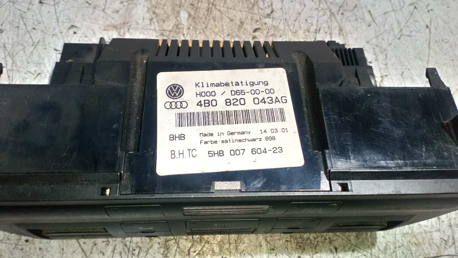 MANDO CALEFACCION / AIRE ACONDICIONADO AUDI A6 BERLINA (4B2) - vista 2