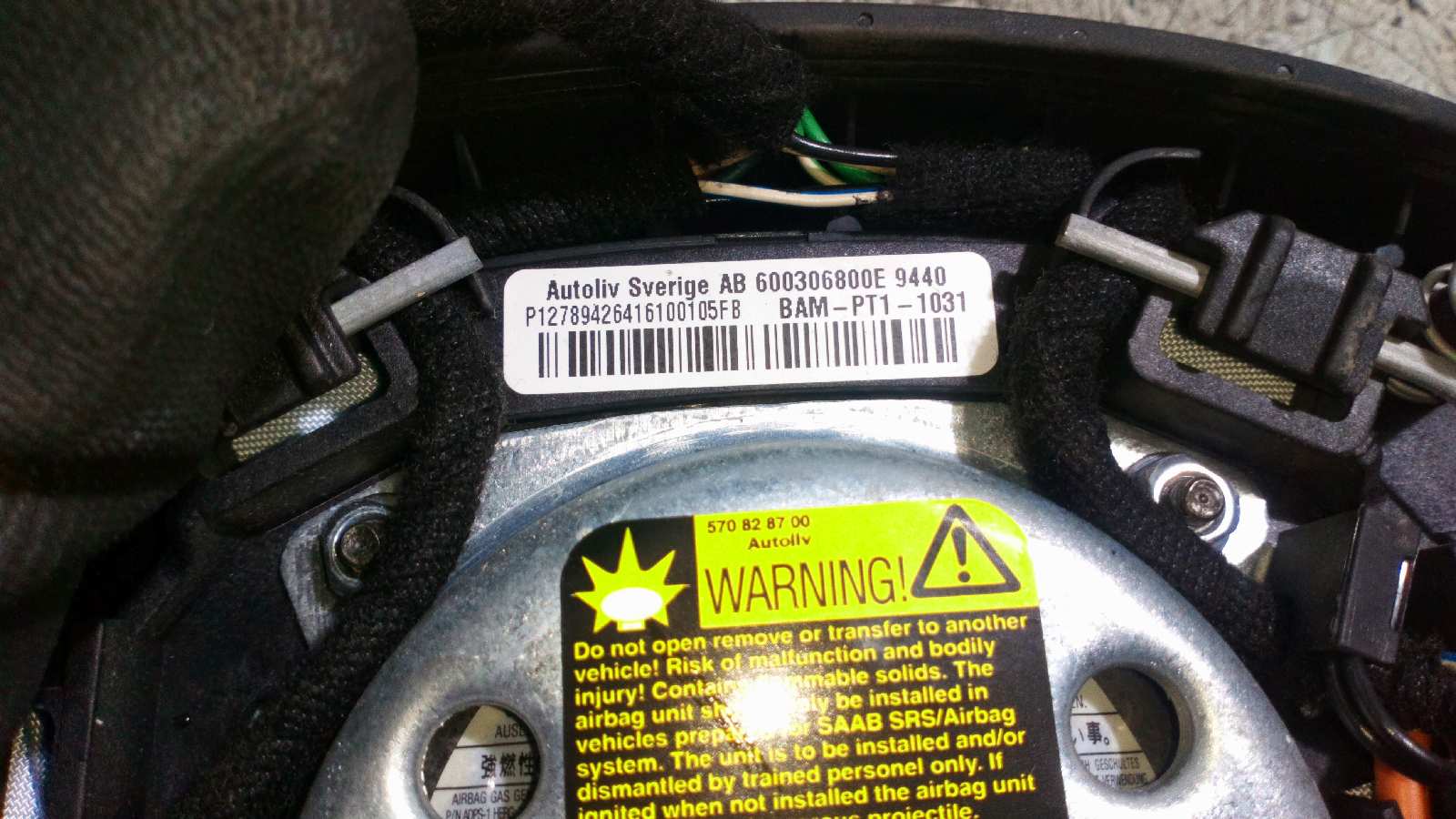 AIRBAG DELANTERO IZQUIERDO SAAB 9-3 BERLINA - vista 3