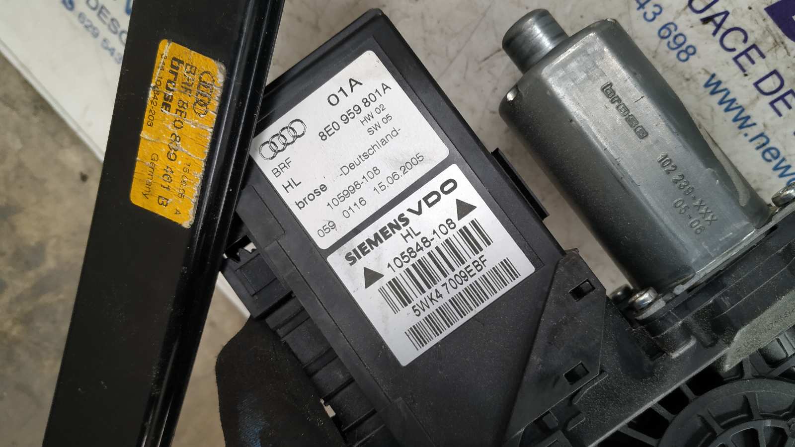 ELEVALUNAS TRASERO IZQUIERDO AUDI A4 AVANT (8E) - vista 6