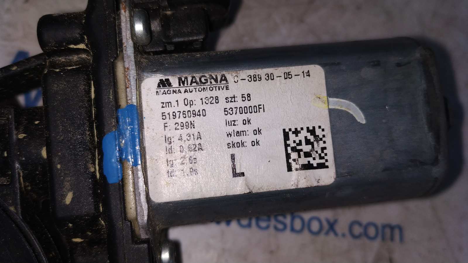 ELEVALUNAS DELANTERO IZQUIERDO FIAT 500 CABRIO (150) - vista 2