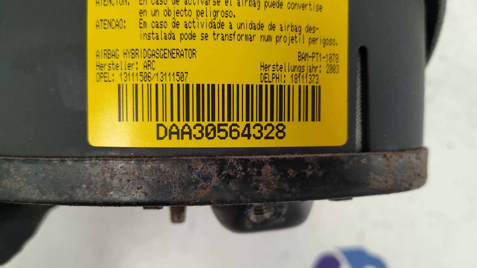 AIRBAG DELANTERO IZQUIERDO OPEL COMBO (CORSA C) - vista 2