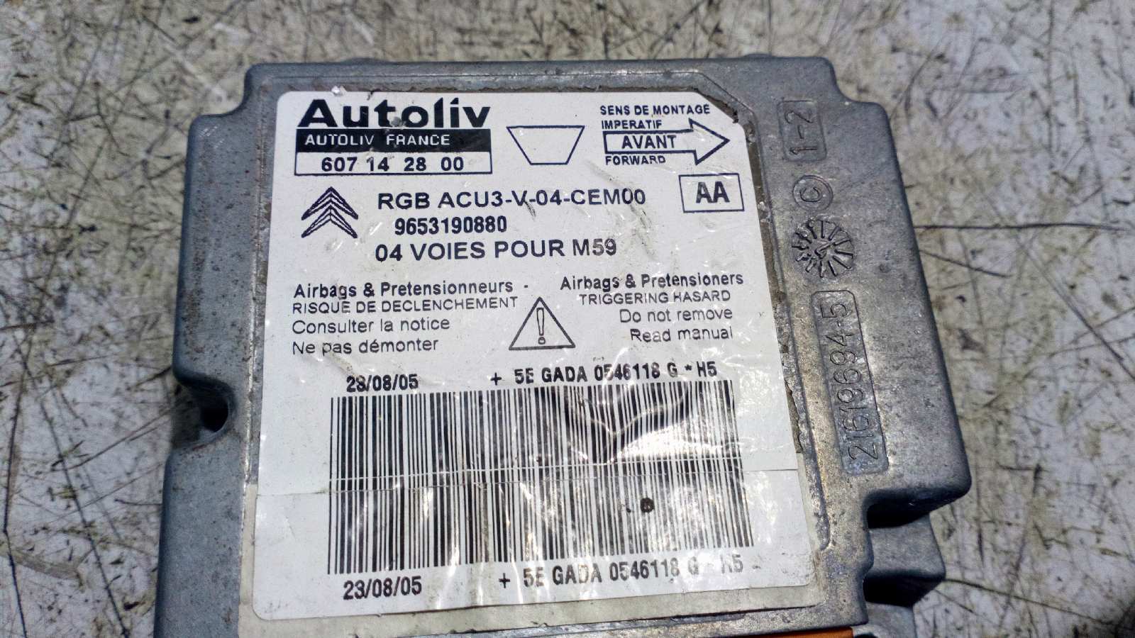 CENTRALITA AIRBAG CITROEN BERLINGO - vista 3