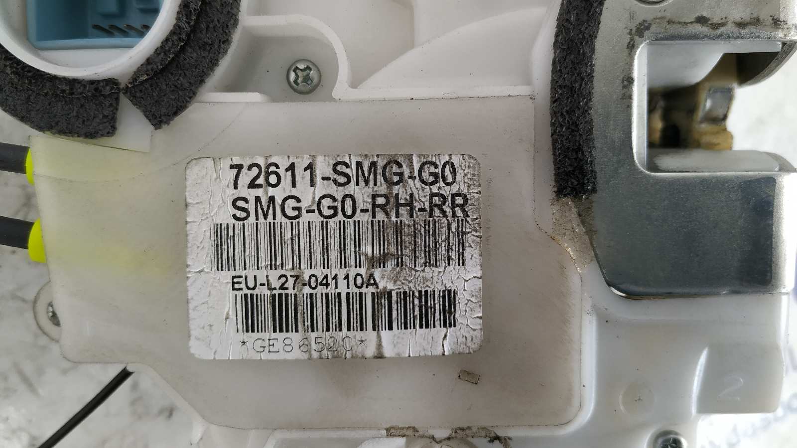 CERRADURA PUERTA TRASERA DERECHA HONDA CIVIC BERLINA 5 (FK) - vista 2