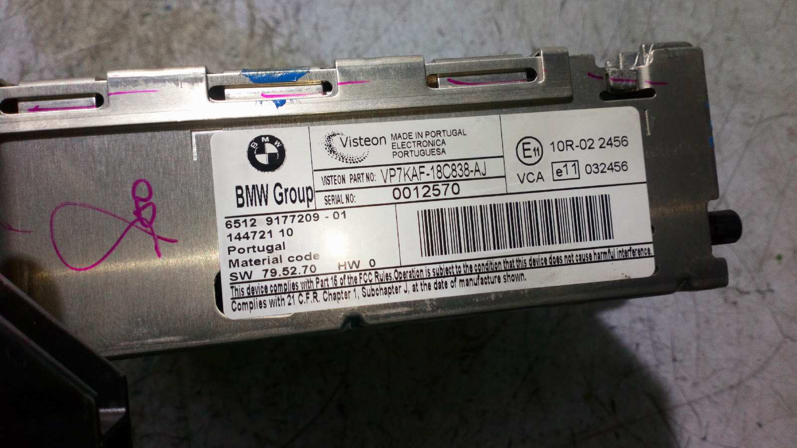 SISTEMA AUDIO / RADIO CD BMW SERIE 3 BERLINA (E90) - vista 4