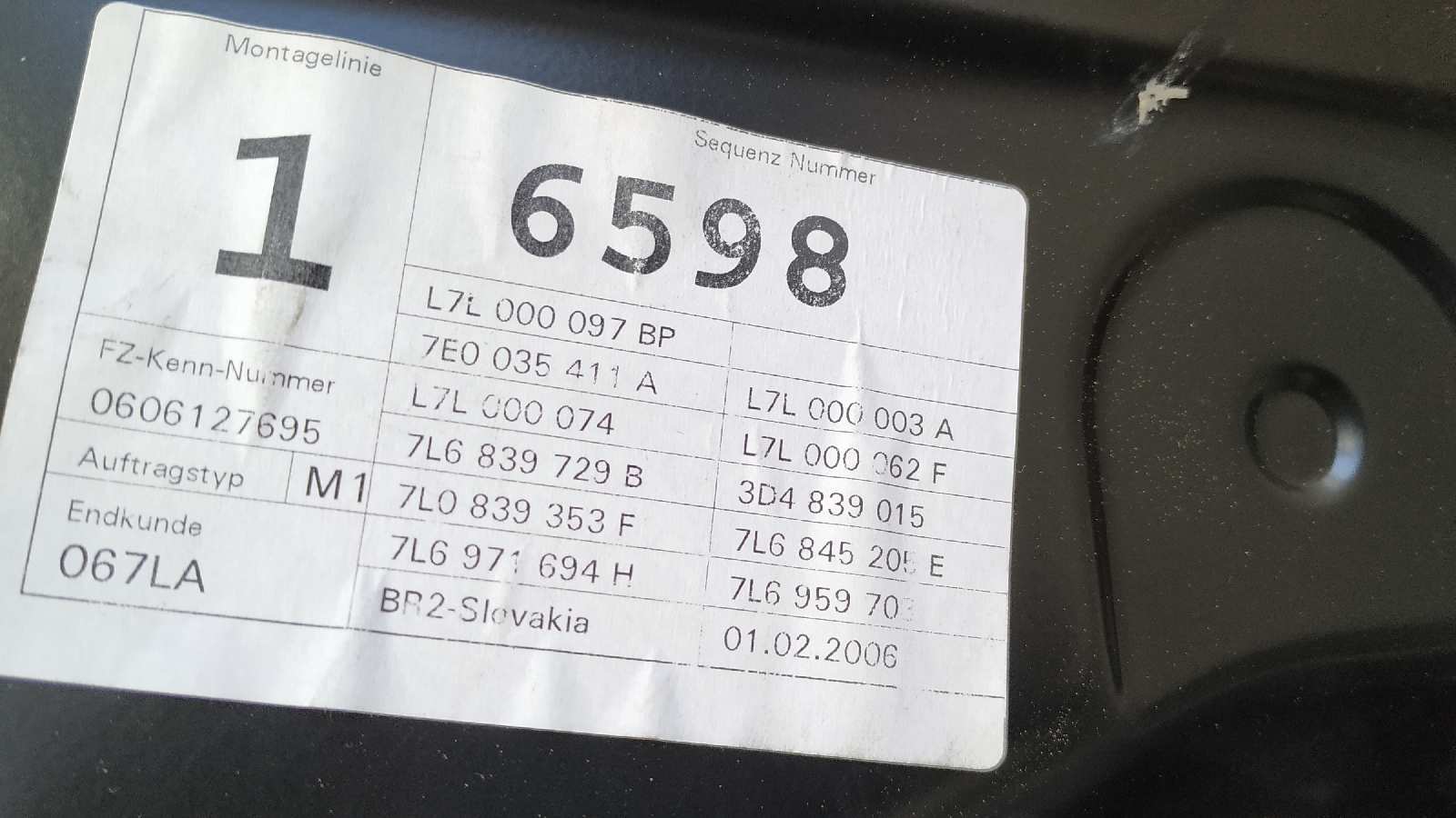 ELEVALUNAS TRASERO IZQUIERDO VOLKSWAGEN TOUAREG (7LA) - vista 2