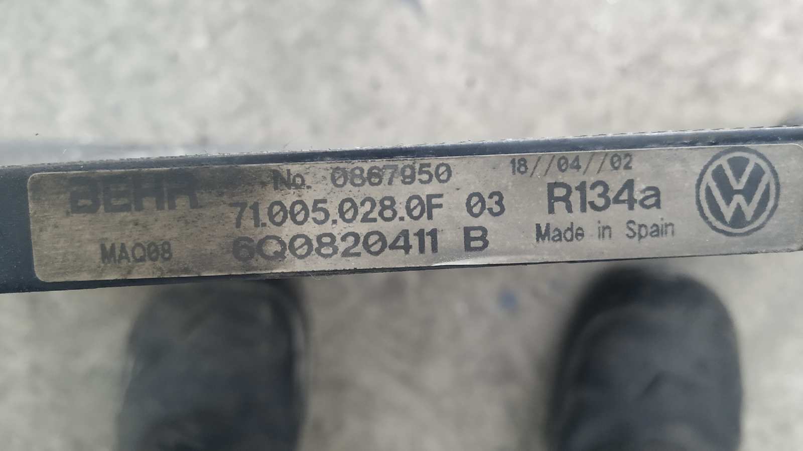 CONDENSADOR / RADIADOR  AIRE ACONDICIONADO VOLKSWAGEN POLO (9N1) - vista 2