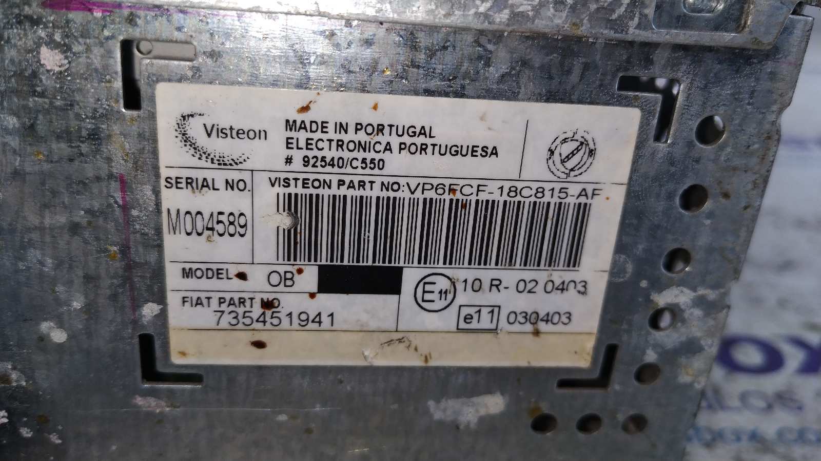 SISTEMA AUDIO / RADIO CD FIAT BRAVO (198) - vista 2