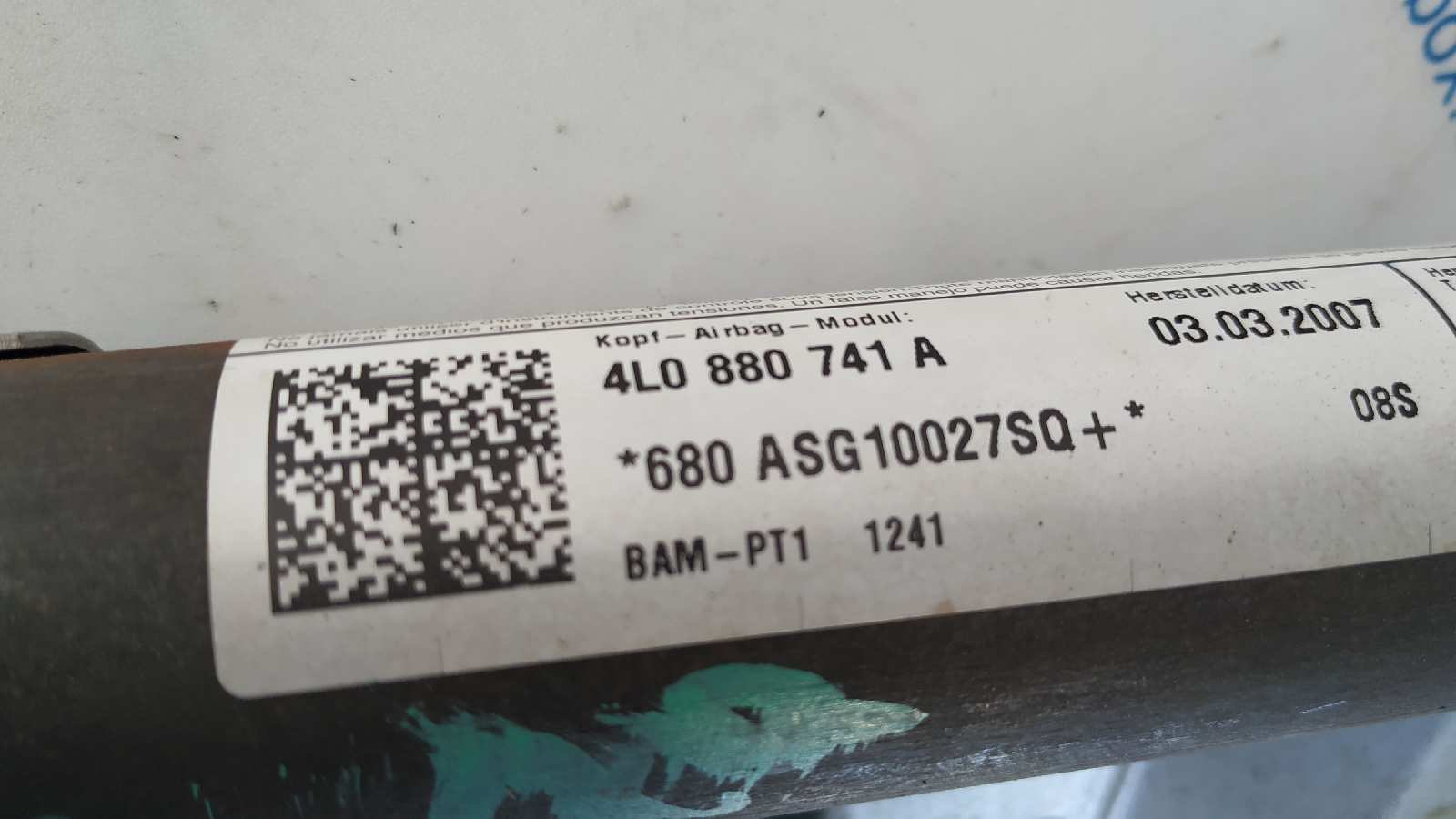 AIRBAG CORTINA DELANTERO IZQUIERDO AUDI Q7 (4L) - vista 5