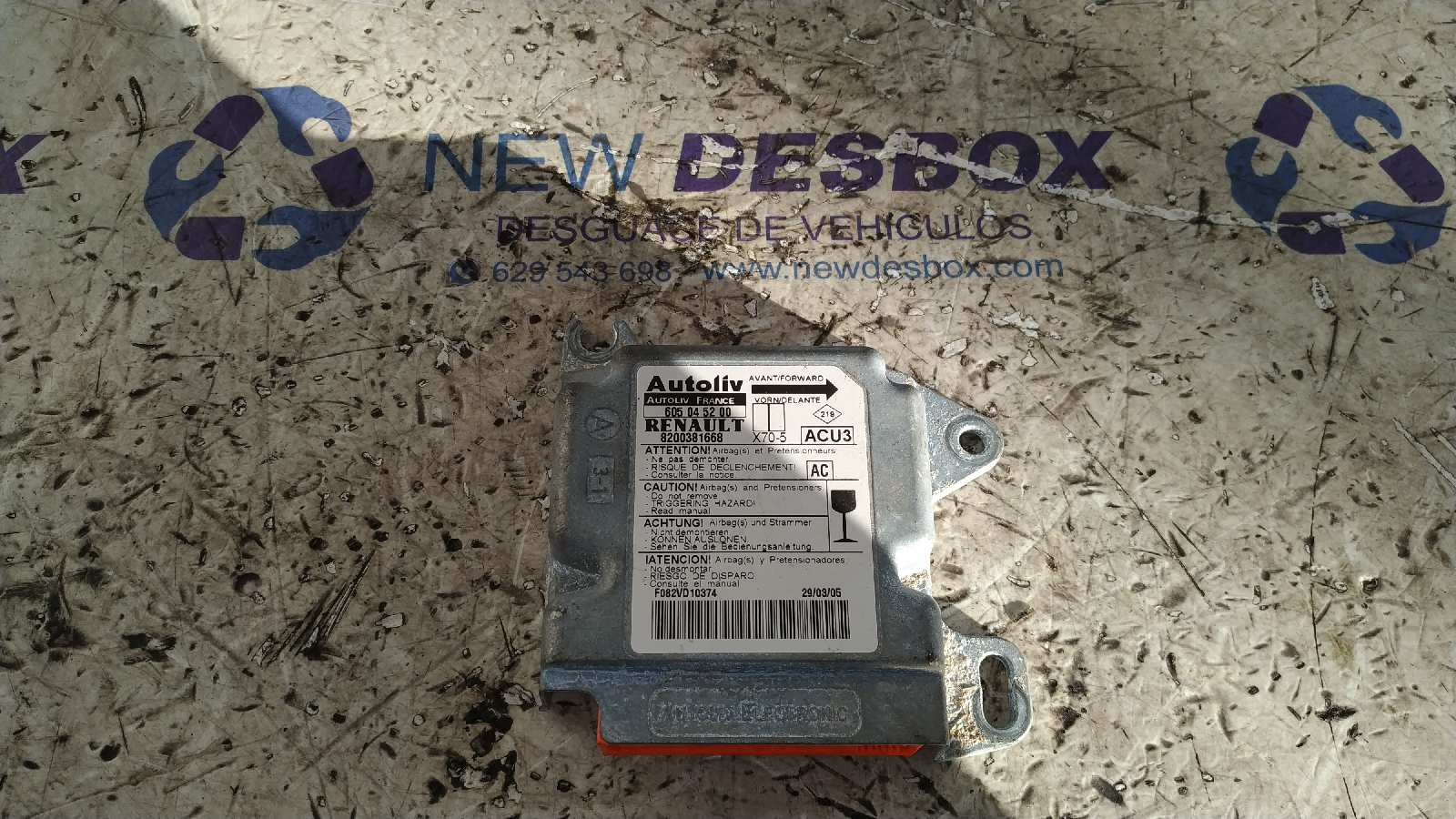 CENTRALITA AIRBAG RENAULT MASTER II PH. 2 DOKA/PR. FGST