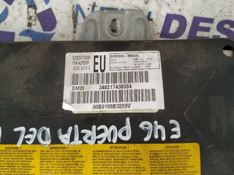 AIRBAG DELANTERO DERECHO BMW SERIE 3 COUPE (E46) - vista 3
