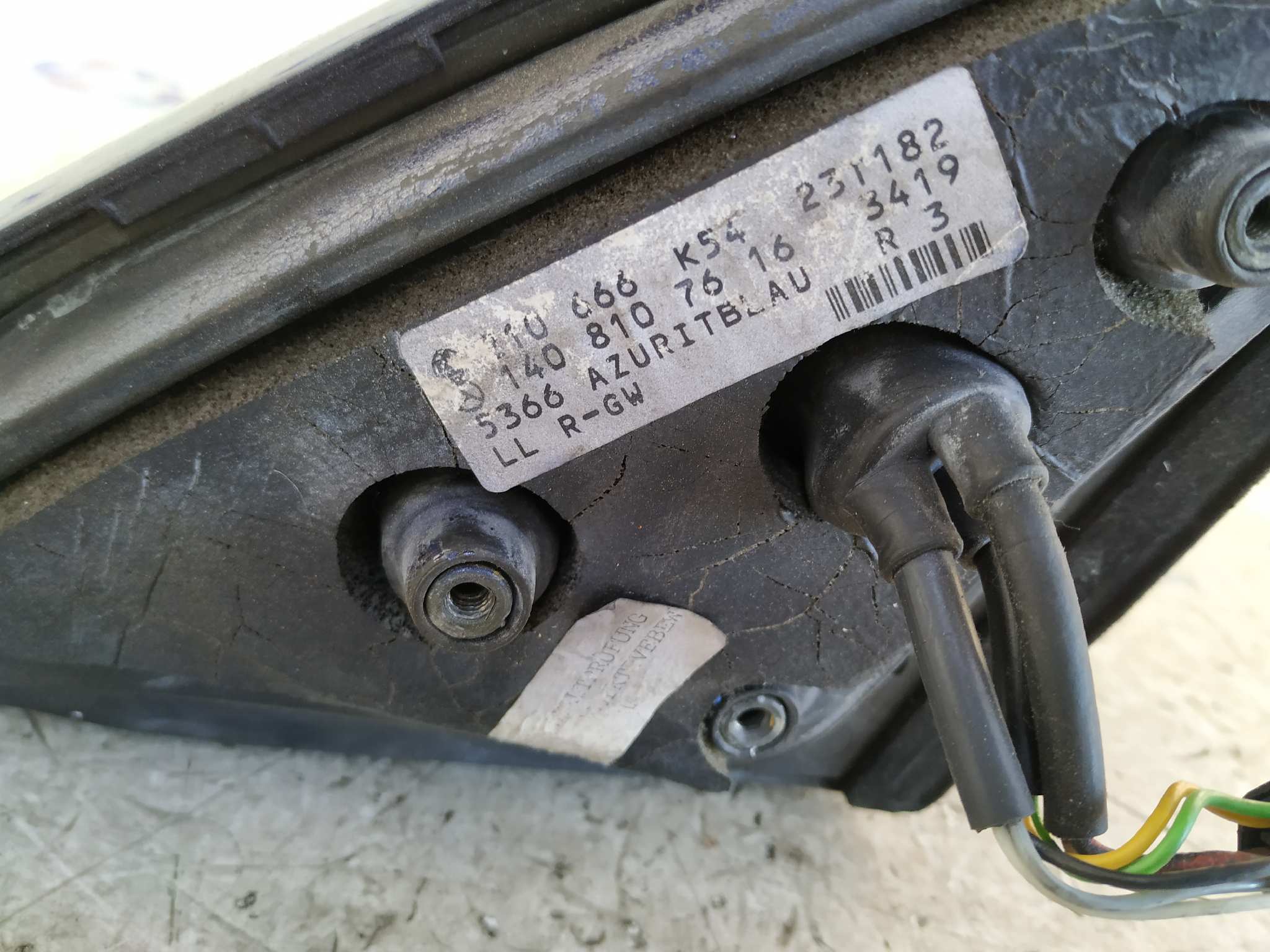 RETROVISOR DERECHO MERCEDES-BENZ CLASE S (W140) - recambio desguace - vista 6