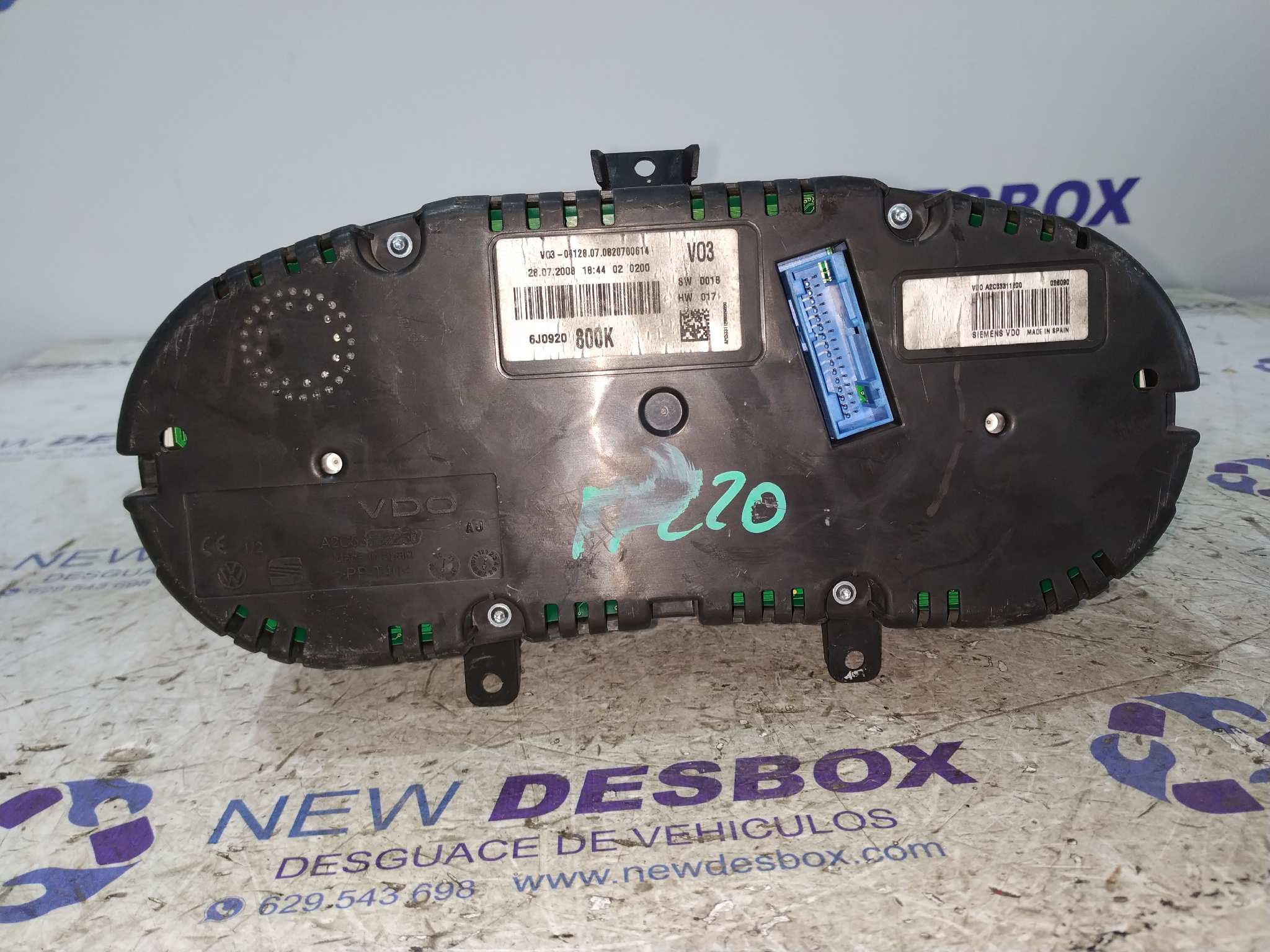 CUADRO INSTRUMENTOS SEAT IBIZA SC (6J1) - vista 2