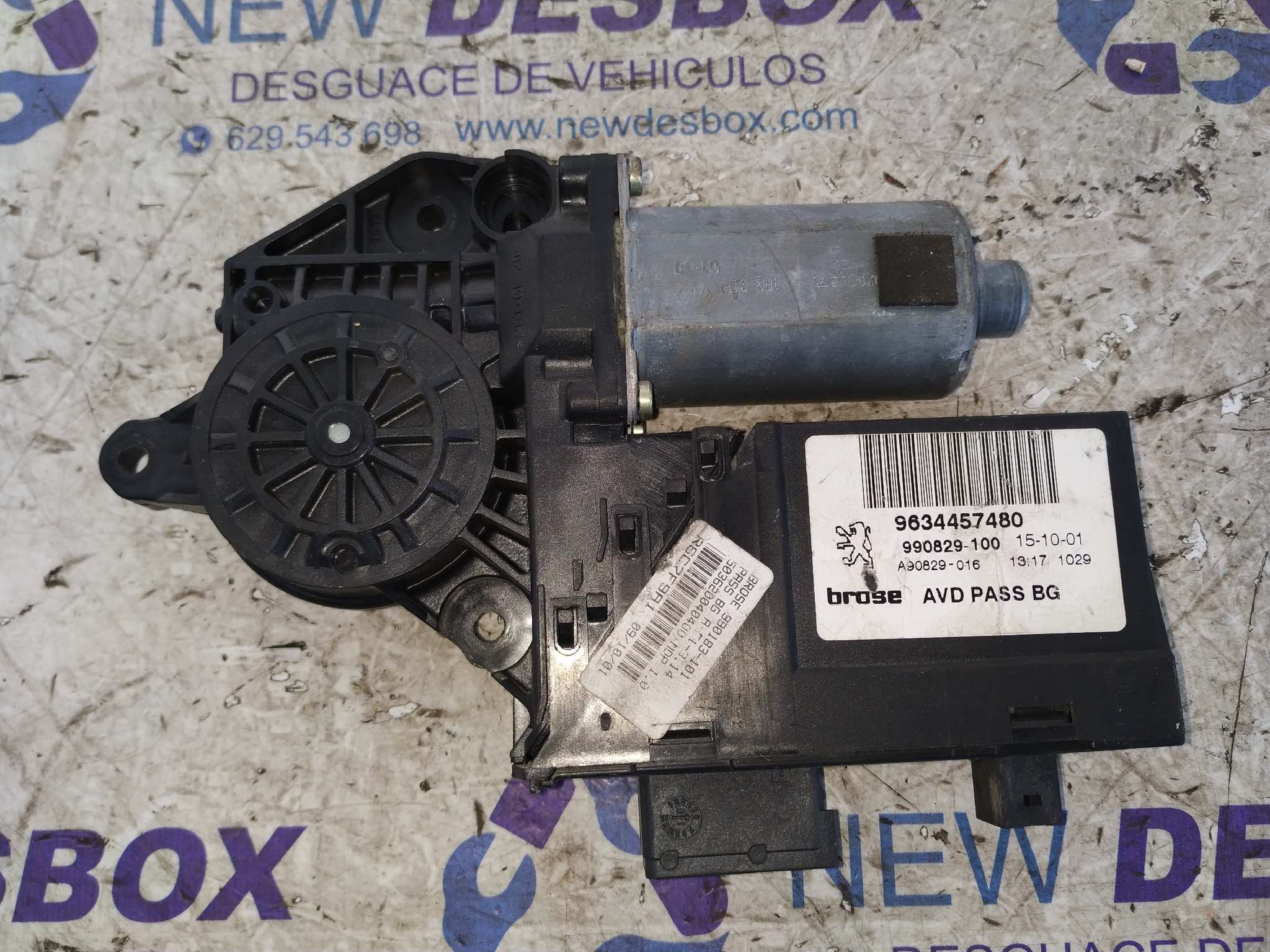 MOTOR ELEVALUNAS DELANTERO DERECHO PEUGEOT 307 (S1) - vista 3