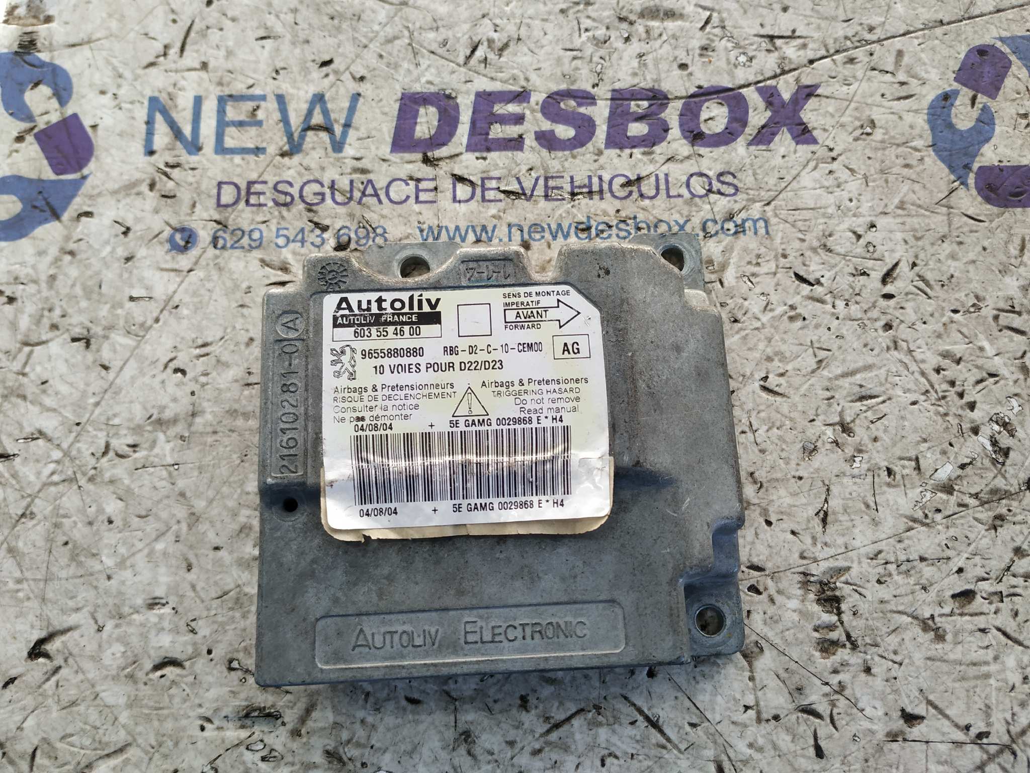 CENTRALITA AIRBAG PEUGEOT 407 2.0 16V HDI CAT (RHR / DW10BTED4)