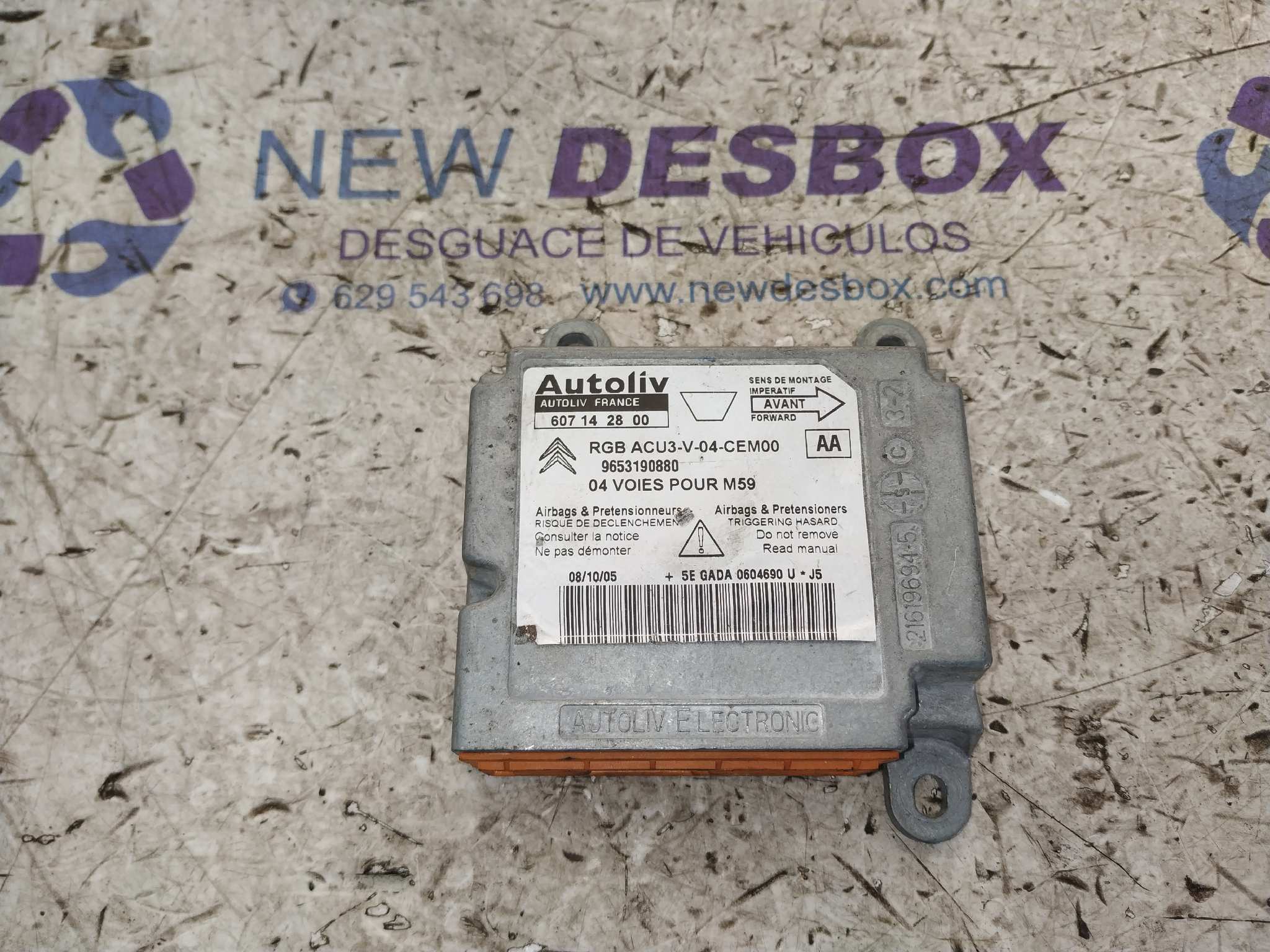 CENTRALITA AIRBAG PEUGEOT PARTNER (S1)