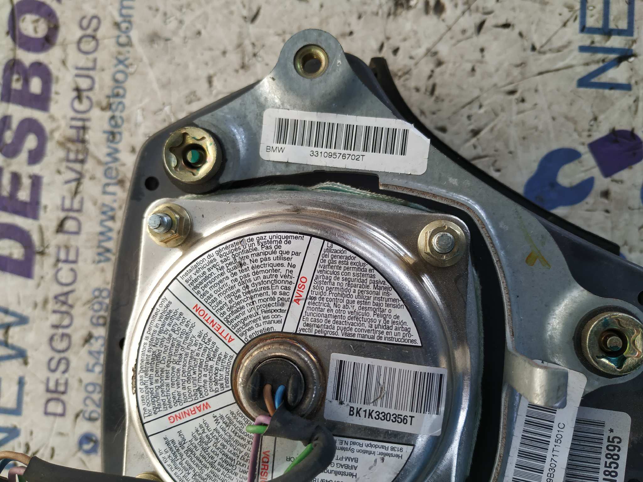 AIRBAG DELANTERO IZQUIERDO BMW SERIE 3 BERLINA (E46) - vista 3