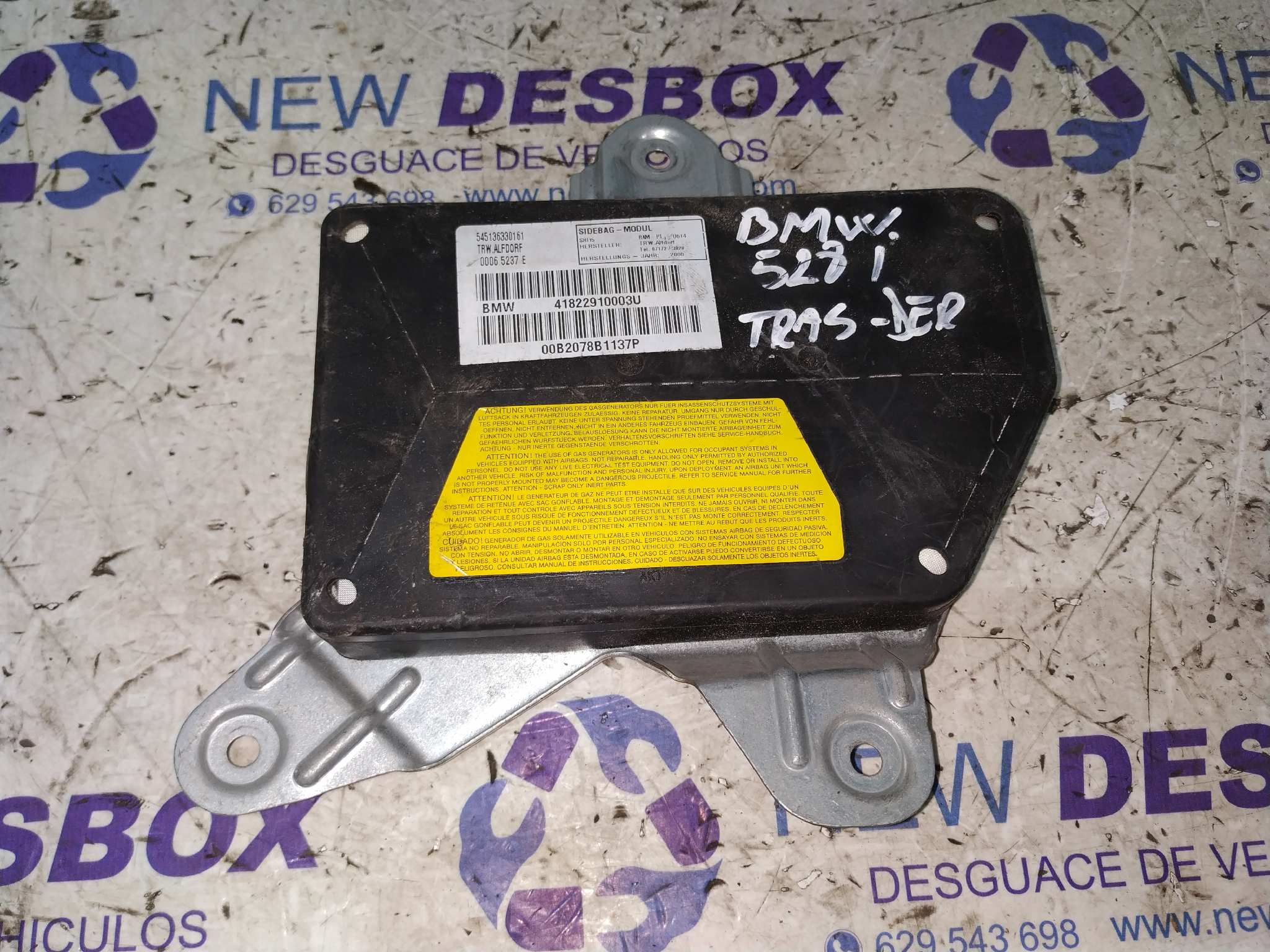 AIRBAG LATERAL TRASERO DERECHO BMW SERIE 5 BERLINA (E39)