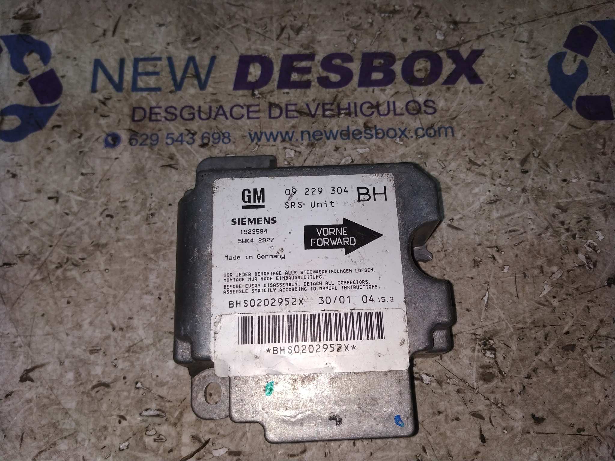 CENTRALITA AIRBAG OPEL ASTRA G