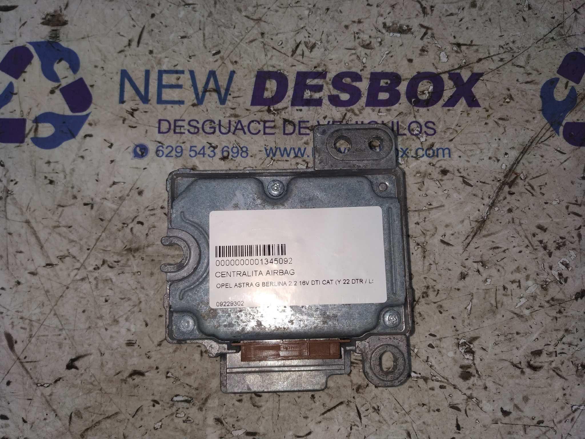 CENTRALITA AIRBAG OPEL ASTRA G BERLINA 2.2 16V DTI CAT (Y 22 DTR / L50) - vista 3