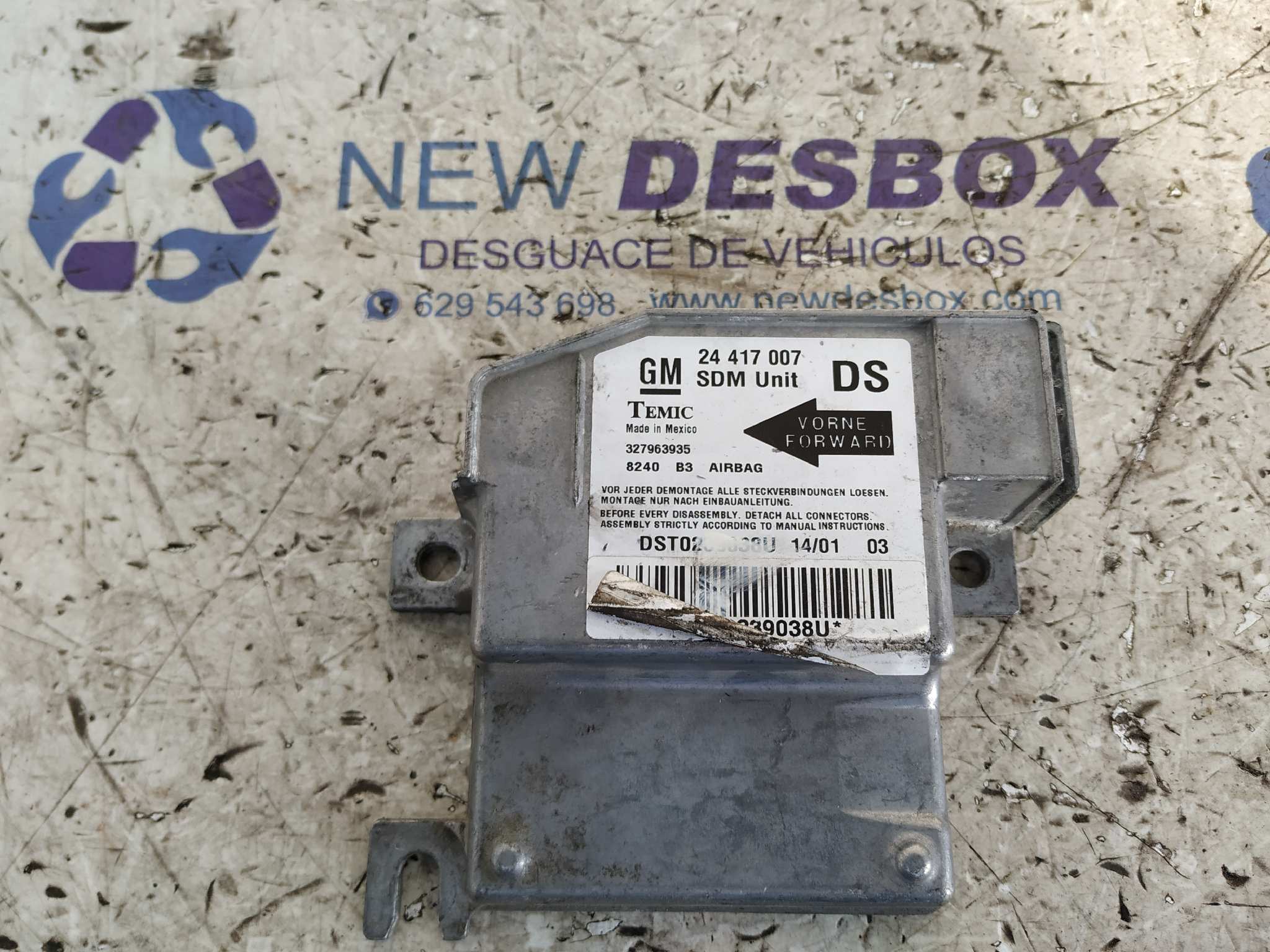 CENTRALITA AIRBAG OPEL CORSA C 1.2 16V CAT (Z 12 XE / LW4)