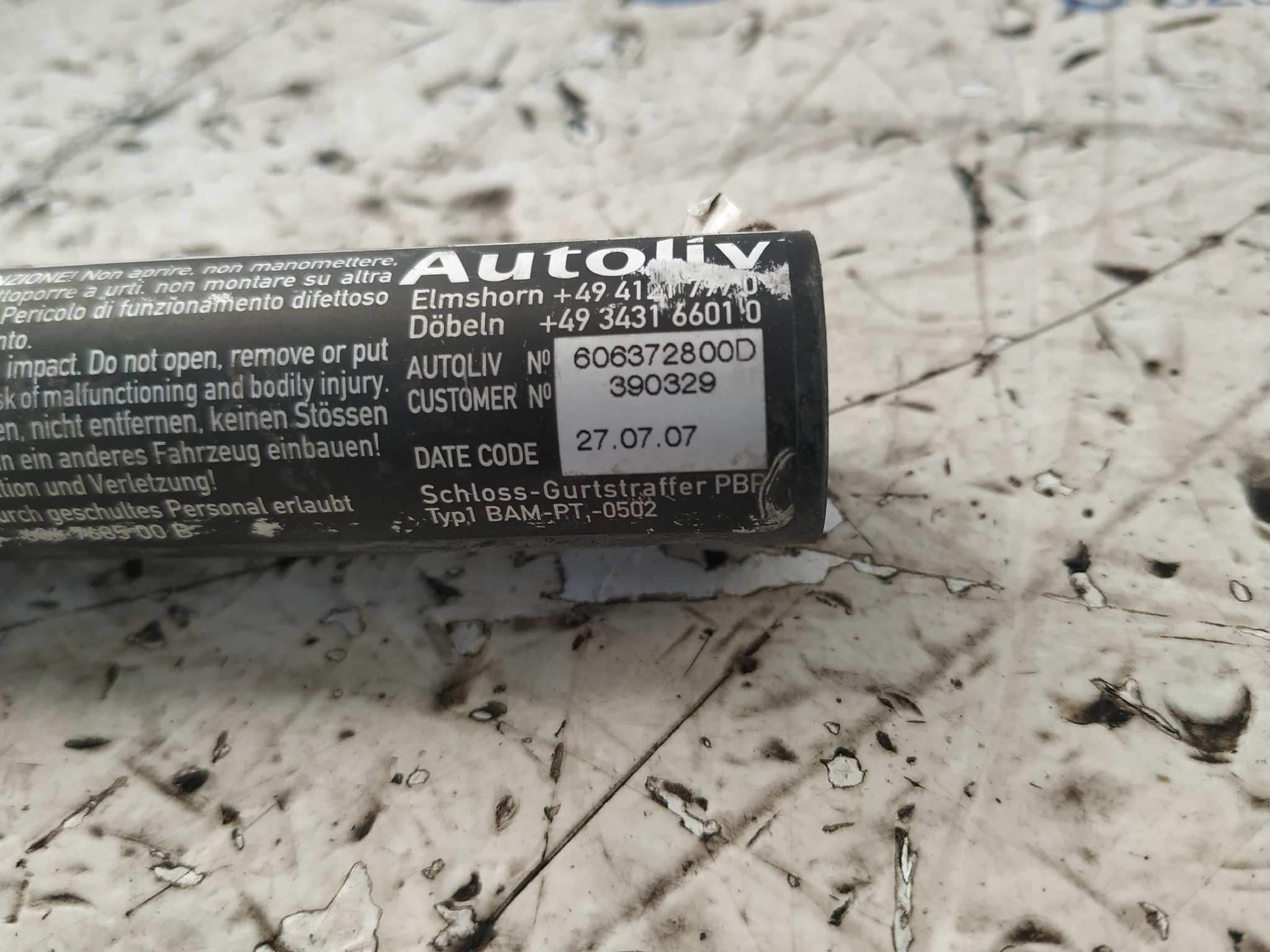 PRETENSOR AIRBAG DERECHO CITROEN JUMPER CAJA ABIERTA (06.2006 =>) - vista 4