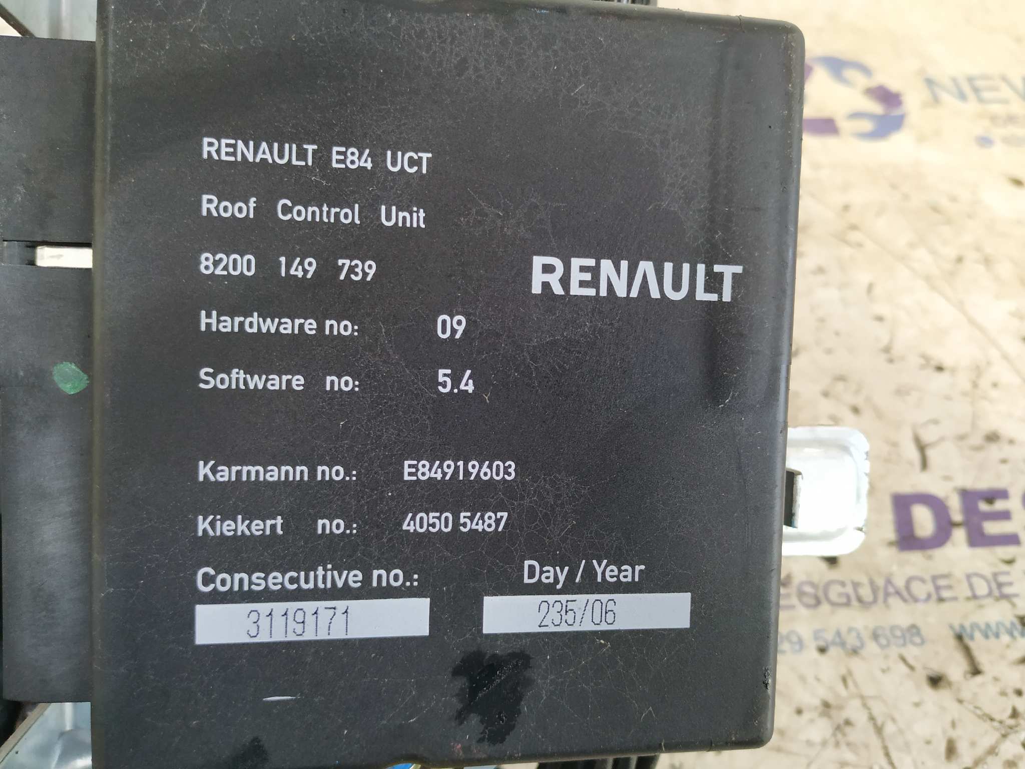 MOTOR TECHO ELECTRICO RENAULT MEGANE II COUPE/CABRIO - vista 9