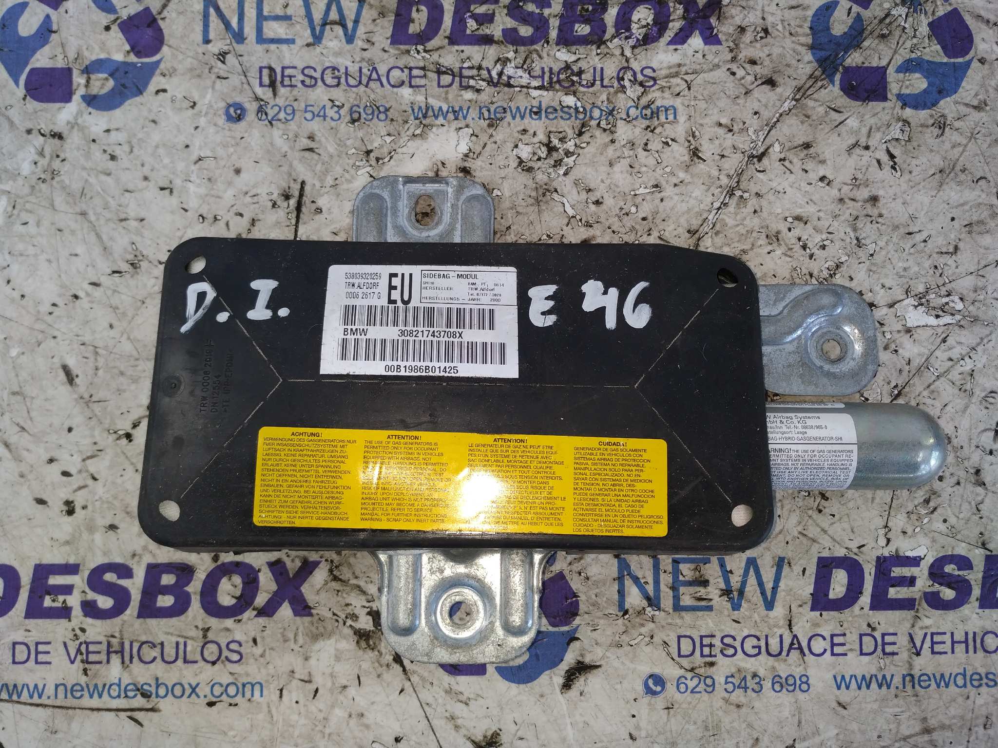 AIRBAG LATERAL DELANTERO IZQUIERDO BMW SERIE 3 BERLINA (E46)