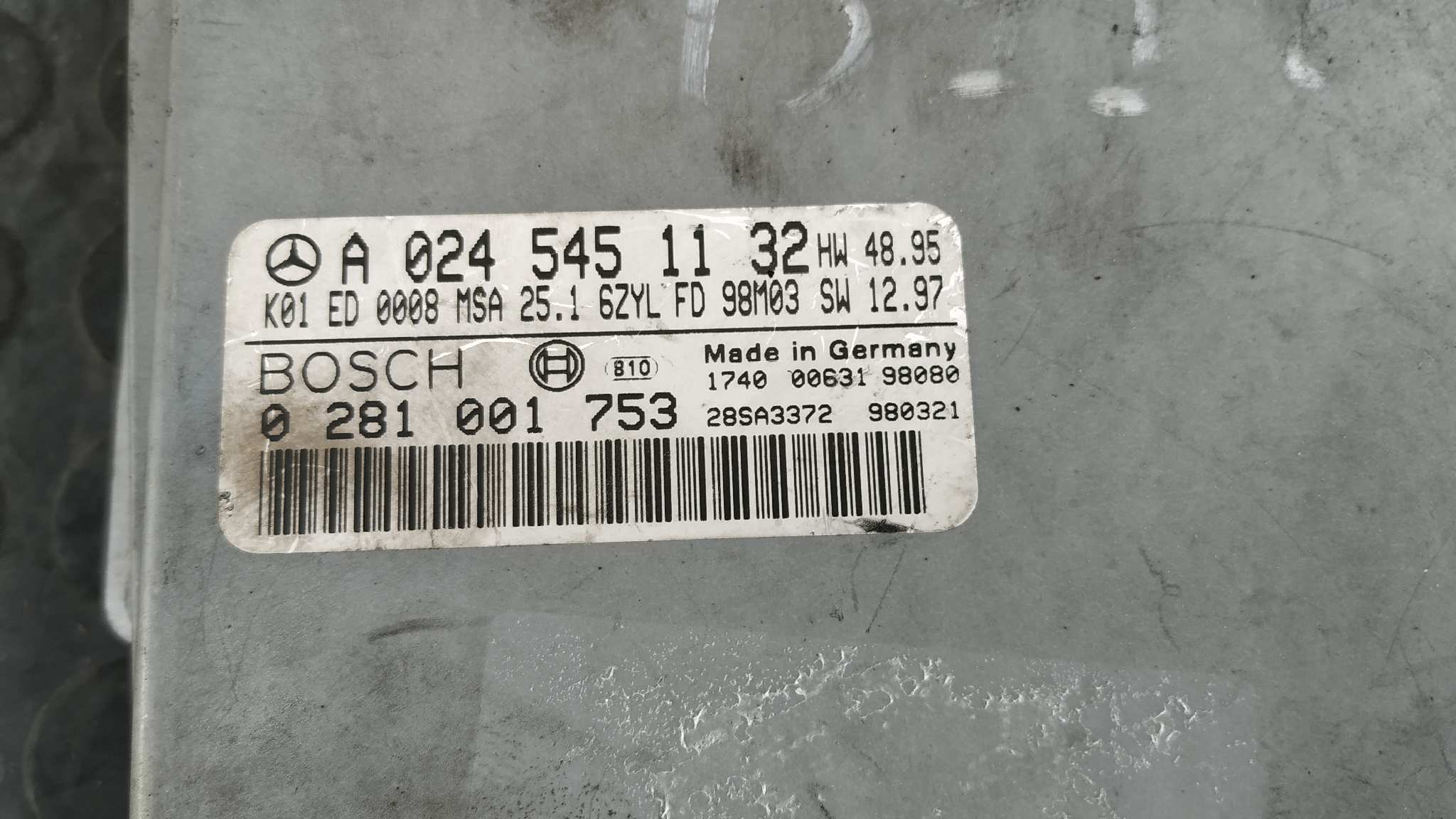 CENTRALITA MOTOR UCE MERCEDES-BENZ CLASE E (W210) BERLINA DIESEL - vista 2