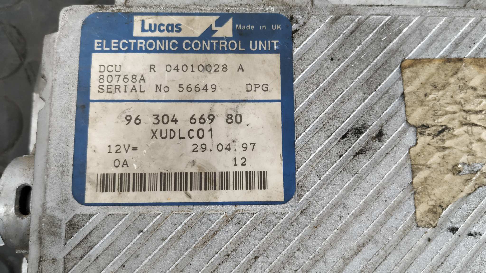 CENTRALITA MOTOR UCE PEUGEOT 406 BERLINA (S1/S2) - vista 4