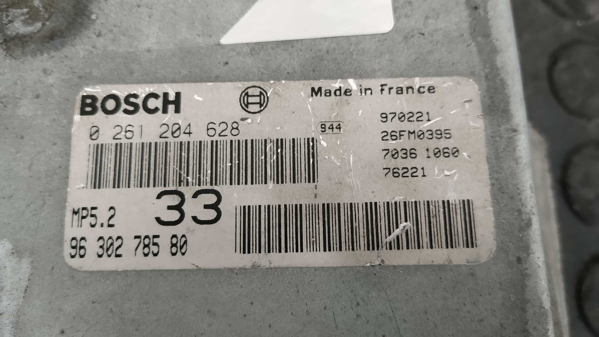 CENTRALITA MOTOR UCE PEUGEOT 306 BERLINA 3/4/5 PUERTAS (S2) - vista 2
