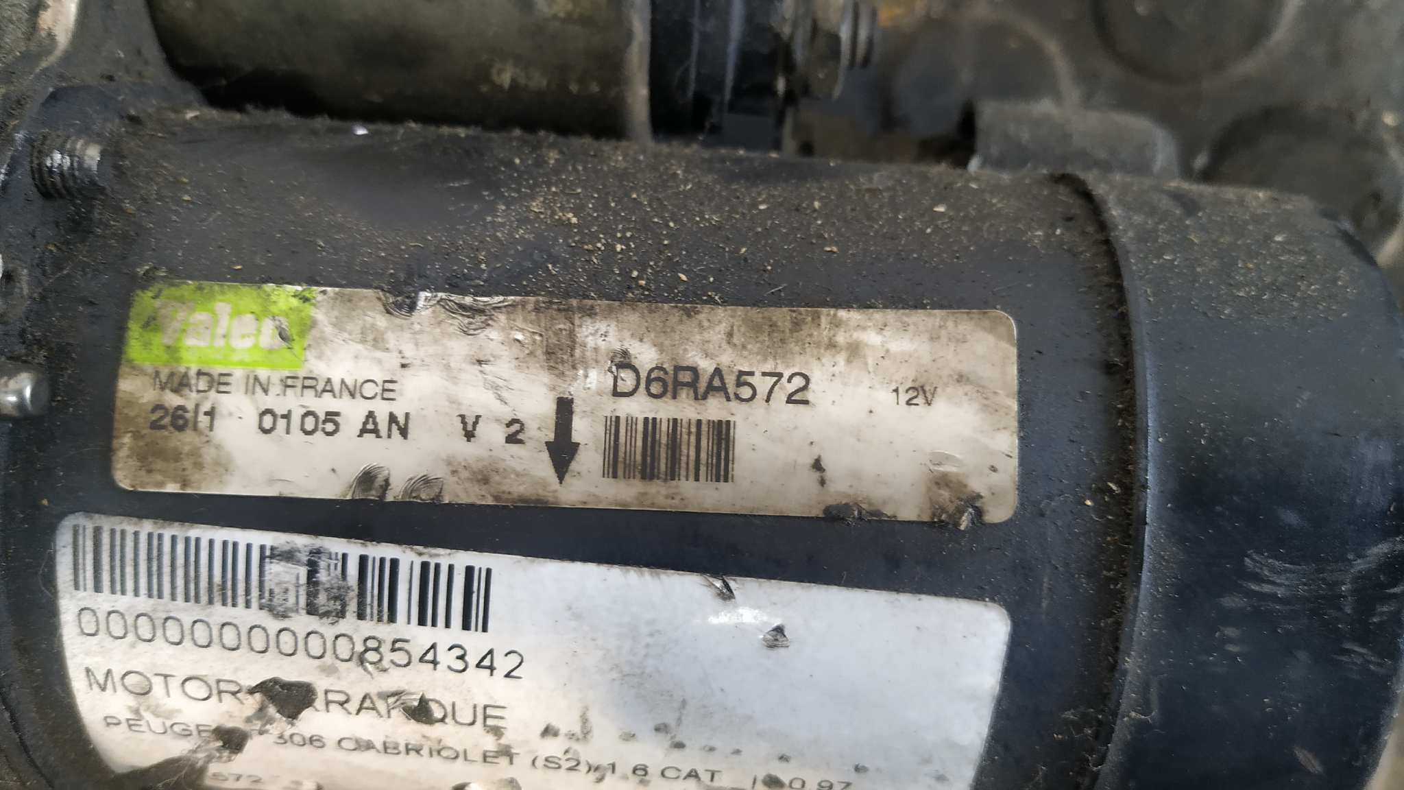 MOTOR ARRANQUE PEUGEOT 306 CABRIOLET (S2) - vista 4