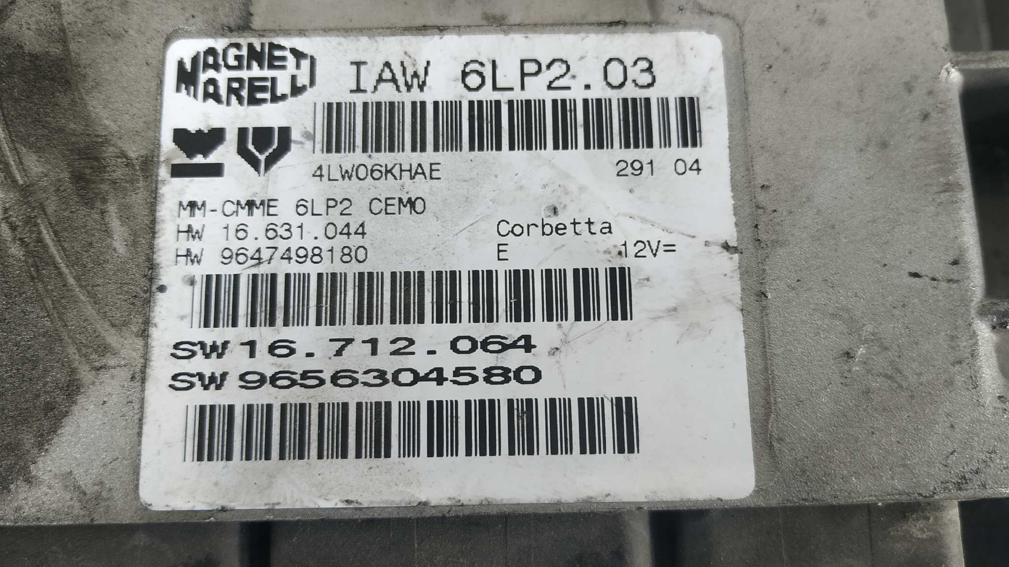 CENTRALITA MOTOR UCE PEUGEOT 206 BERLINA 1.4 16V CAT (KFU / ET3J4) - vista 4