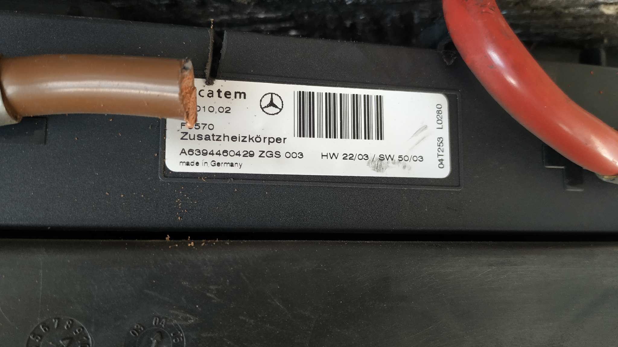 CALEFACCION ENTERA NORMAL MERCEDES-BENZ VITO CAJA CERRADA 6.03 -> - vista 11