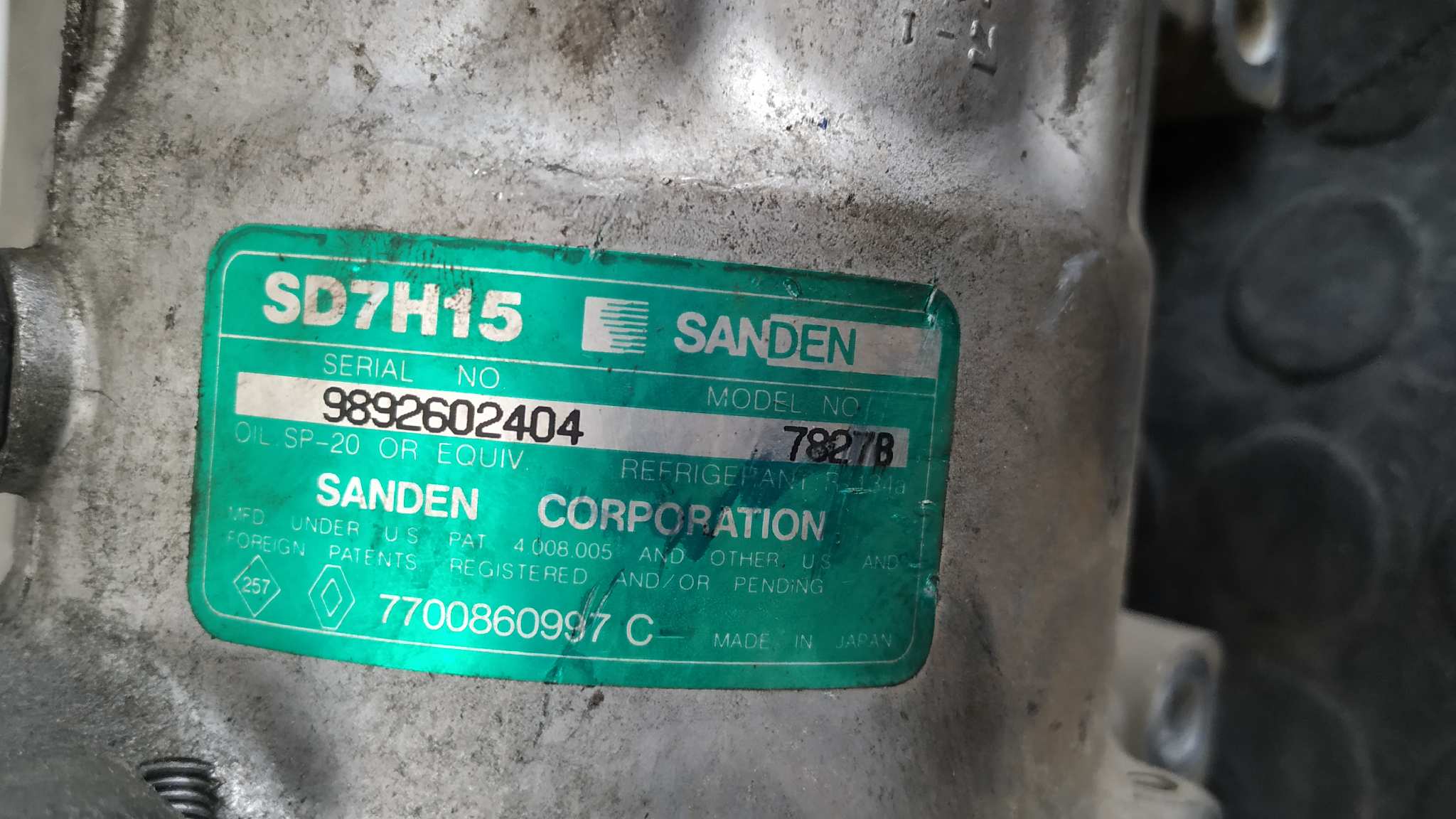 COMPRESOR AIRE ACONDICIONADO RENAULT TWINGO (CO6) - vista 6