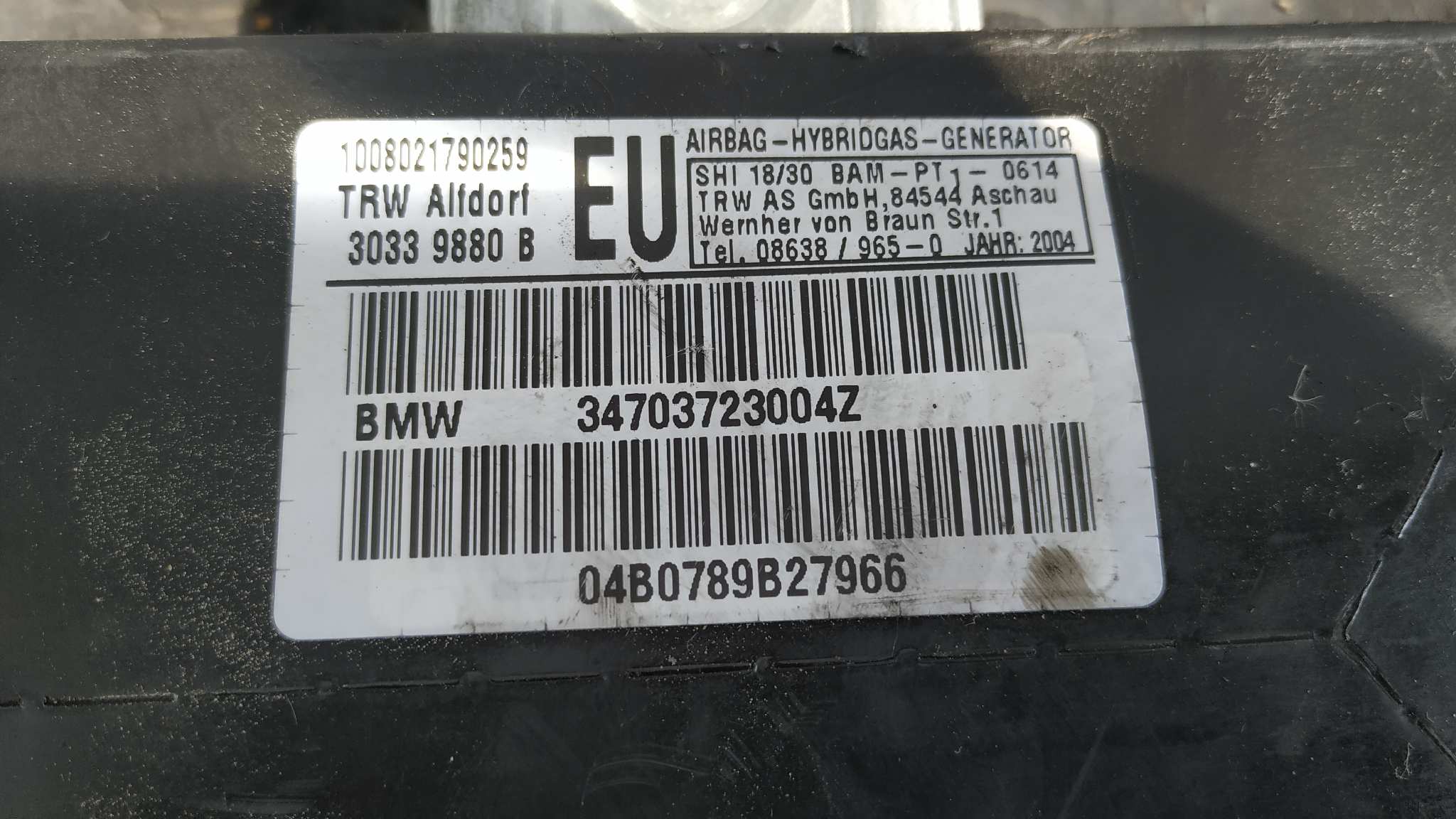 AIRBAG LATERAL DELANTERO IZQUIERDO BMW SERIE 3 BERLINA (E46) - vista 4