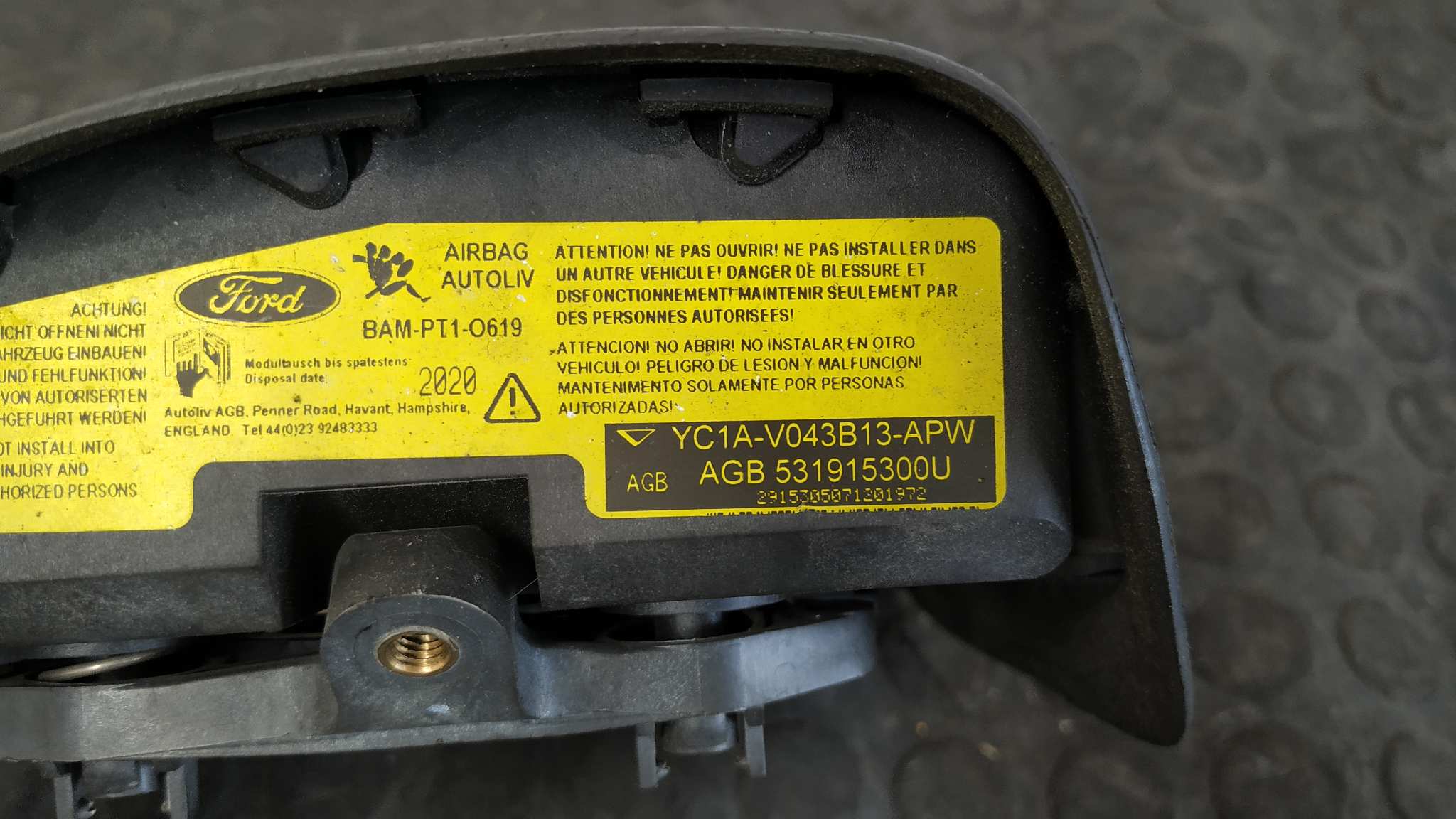 AIRBAG DELANTERO IZQUIERDO FORD TRANSIT CAJA CERRADA, LARGA (FY) (2000 =>) - vista 3