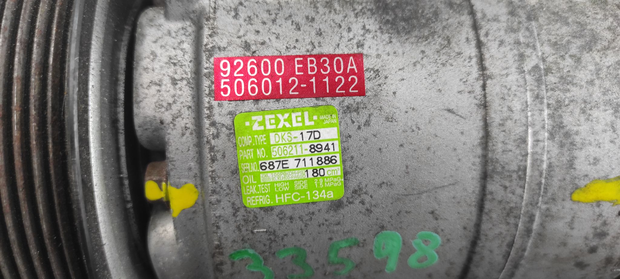 COMPRESOR AIRE ACONDICIONADO NISSAN CABSTAR - vista 5