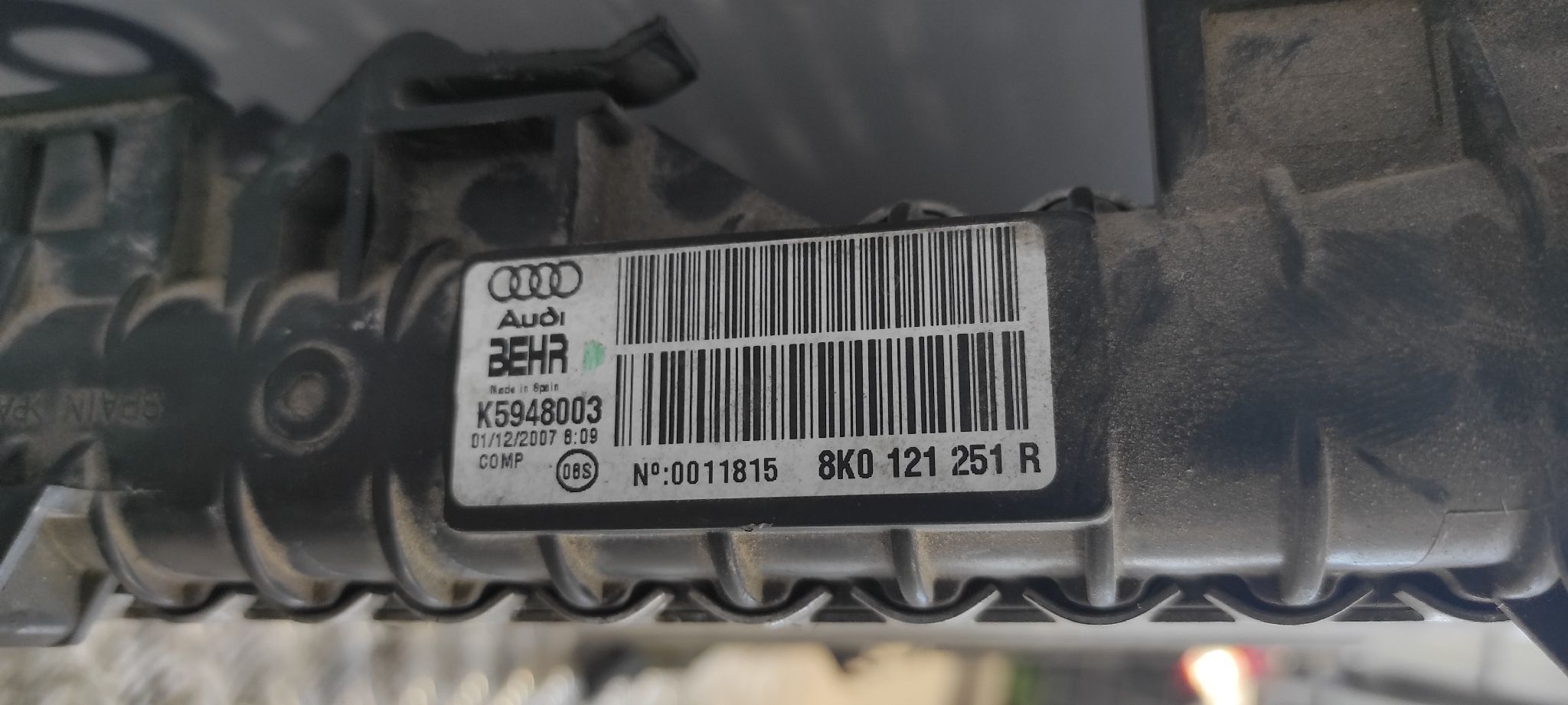 RADIADOR AGUA AUDI A4 BER. (B8) - vista 4