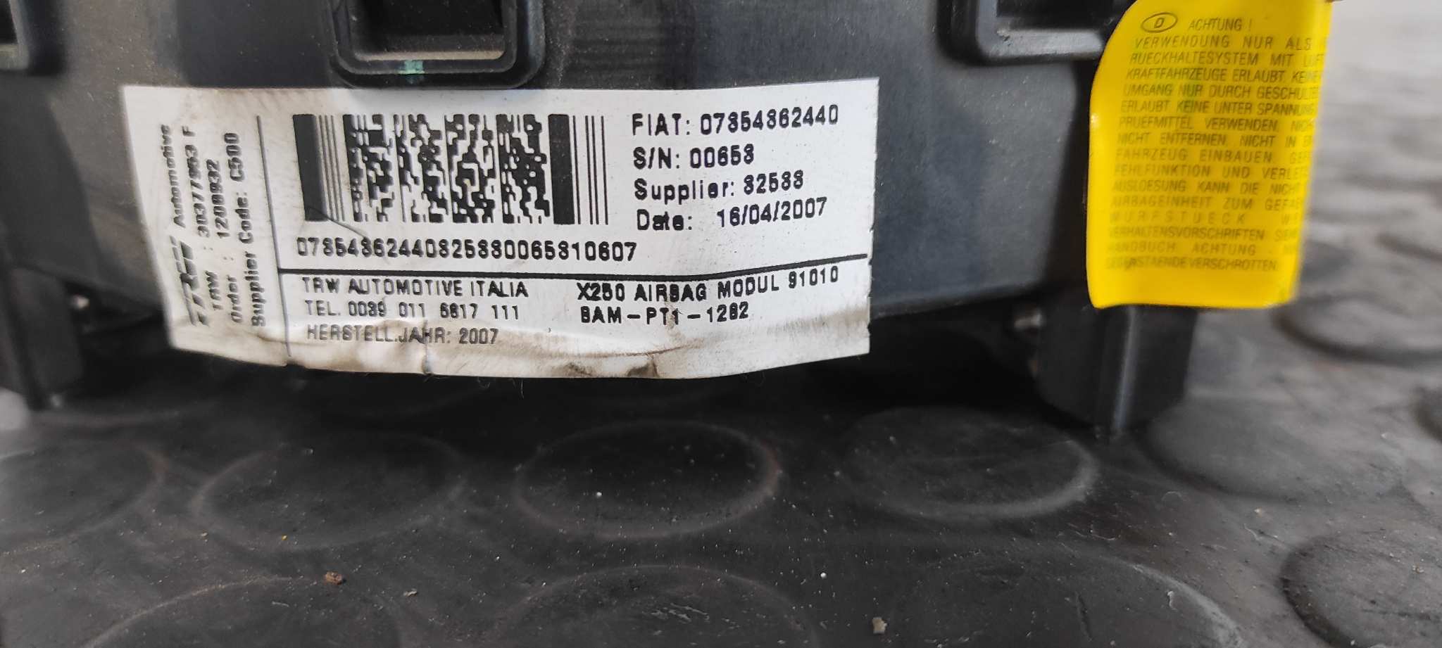 AIRBAG DELANTERO IZQUIERDO PEUGEOT BOXER CAJA ABIERTA (BAT. 4035)(333/335)(2007 =>) - vista 2