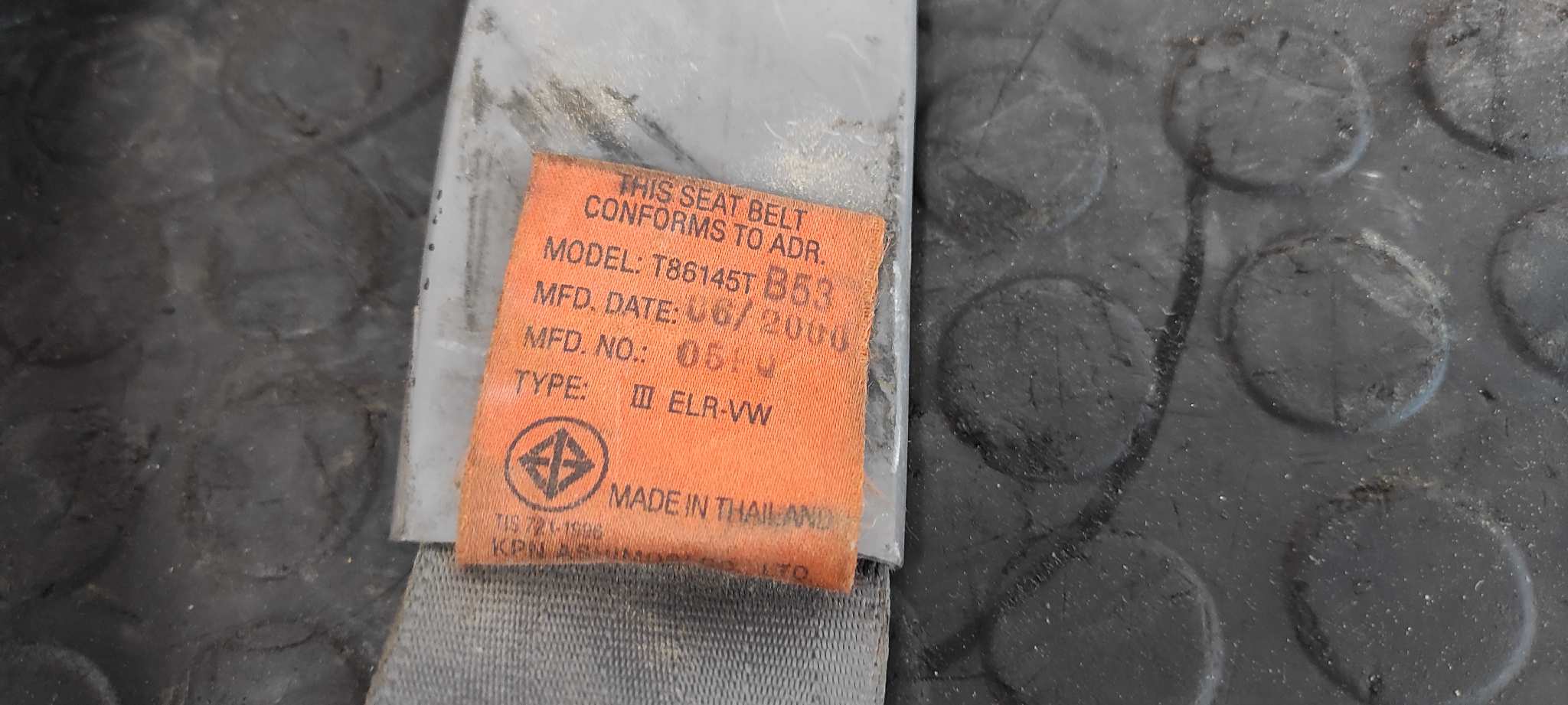 CINTURON TRASERO DERECHO FORD RANGER (ER) - vista 6