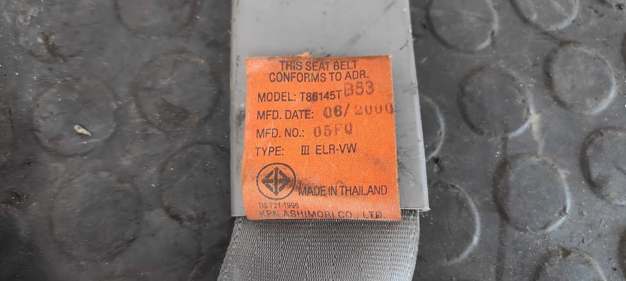 CINTURON TRASERO IZQUIERDO FORD RANGER (ER) - vista 4