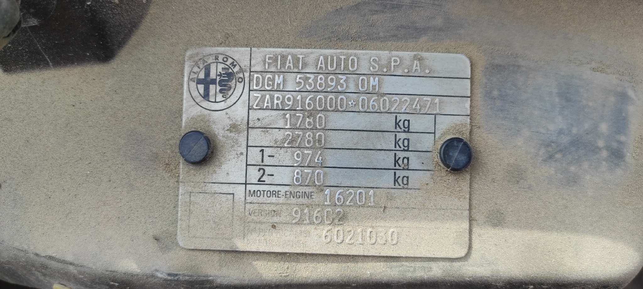 AIRBAG DELANTERO DERECHO ALFA ROMEO GTV (163) - vista 15